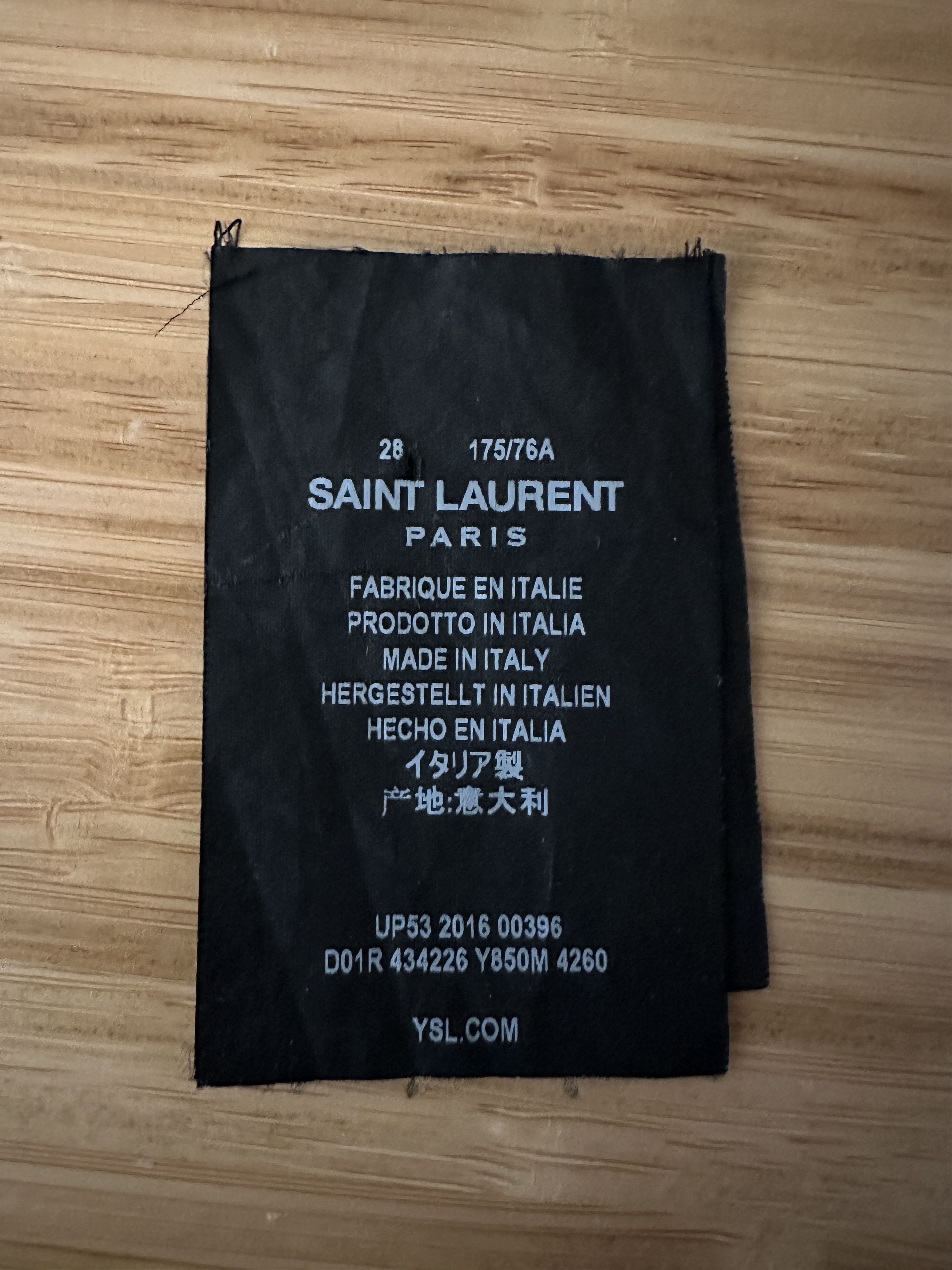 Saint Laurent Paris 2016 Blue Washed D02 Denim Size 28 RARE Size US 28 / EU 44 - 4 Thumbnail