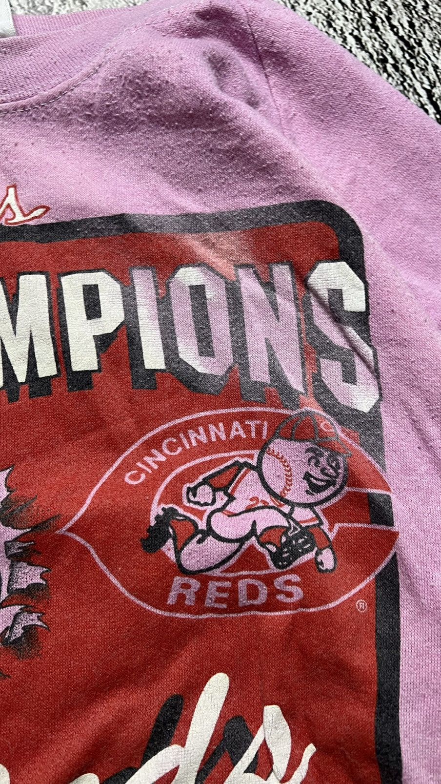 MLB 1990 Cincinatti Reds champions GARAN made in USA sweatshirt Size US XL / EU 56 / 4 - 5 Thumbnail