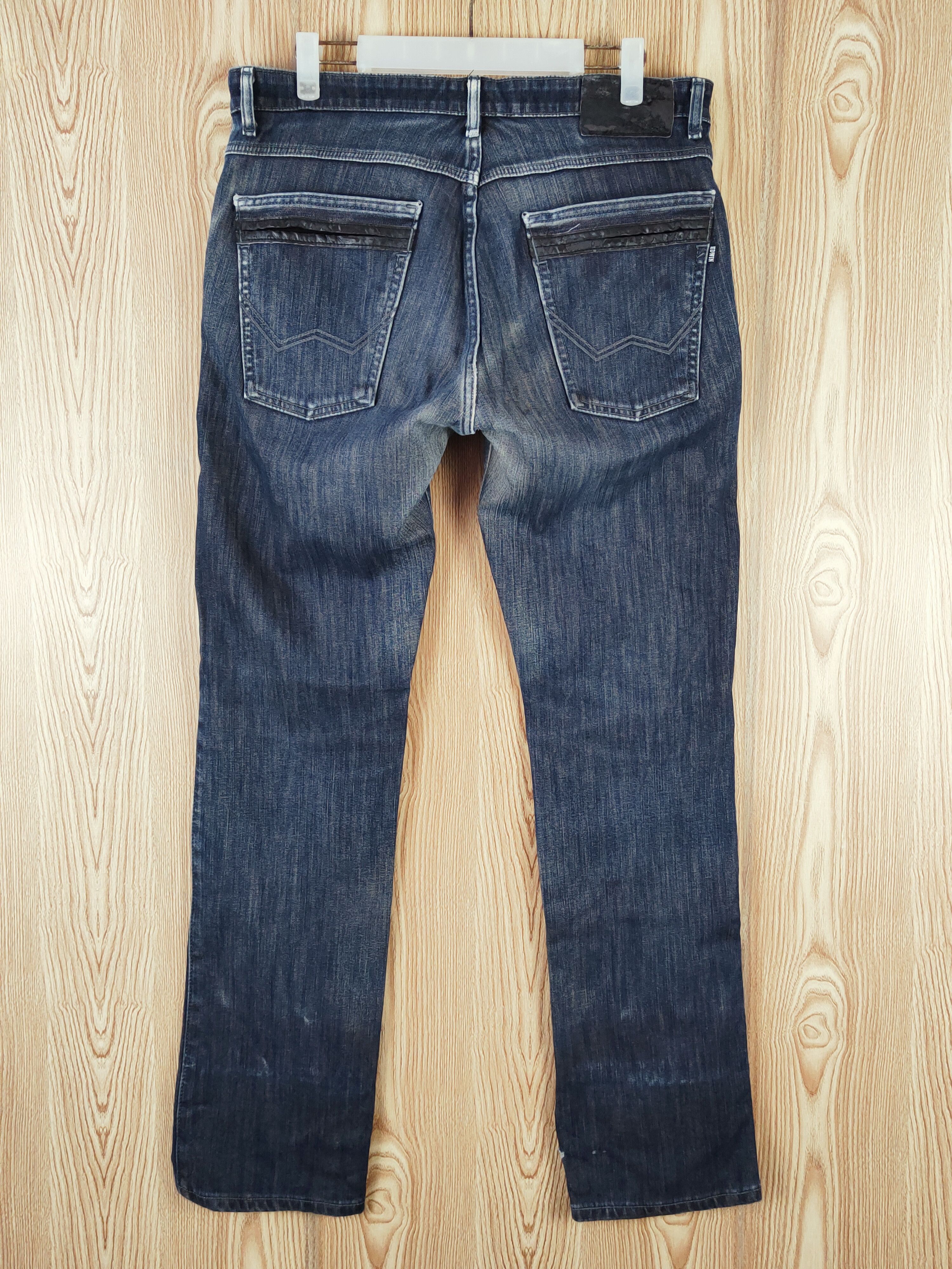 Edwin Edwin Dark Blue Distressed Ripped Jeans #W698 Size US 35 - 9 Thumbnail
