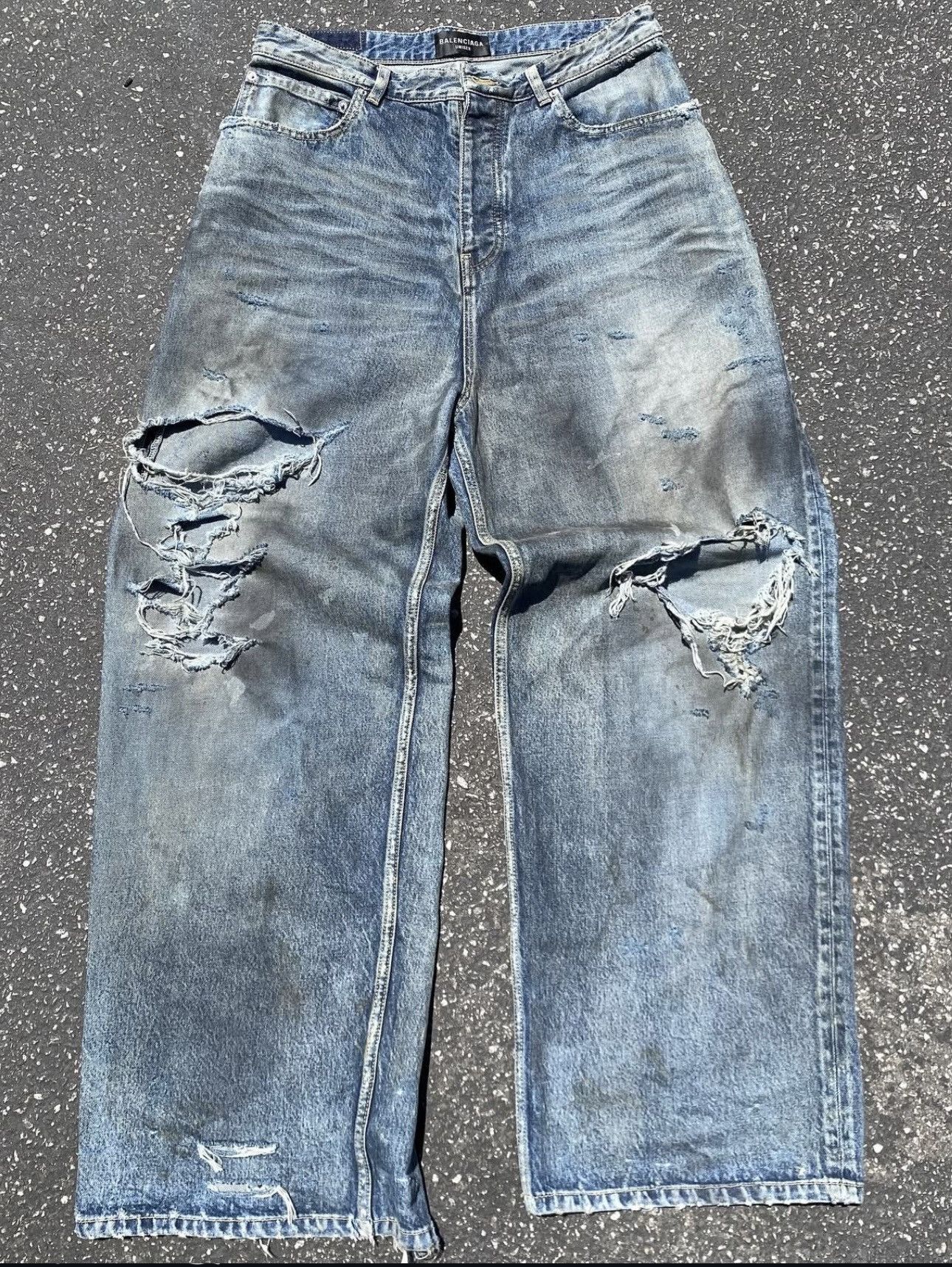 Balenciaga Balenciaga Oil Spill Jeans Size US 30 / EU 46 - 1 Thumbnail