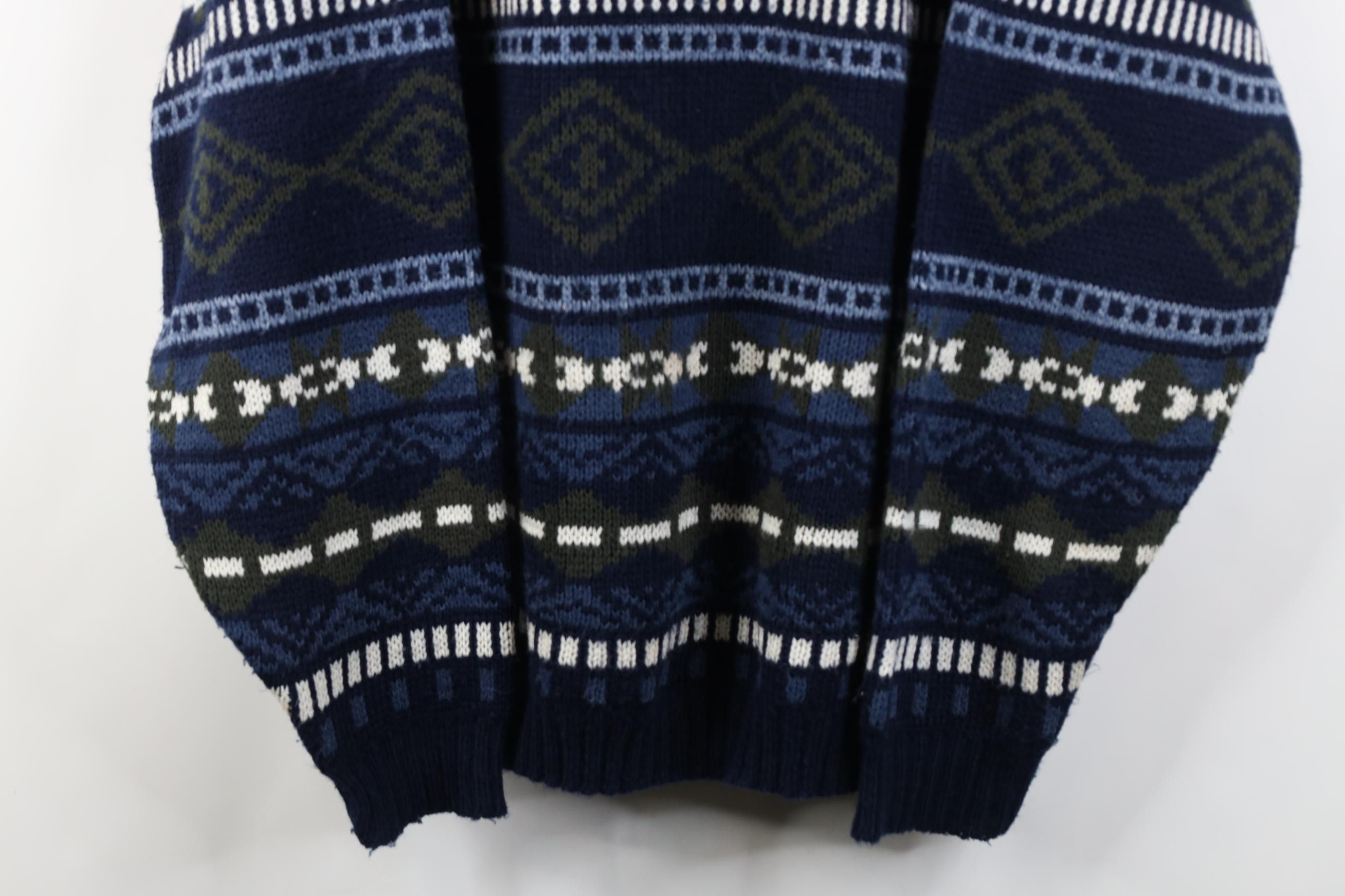 Vintage Vintage 90s Streetwear Fair Isle Knit Crewneck Sweater USA Size US L / EU 52-54 / 3 - 3 Thumbnail