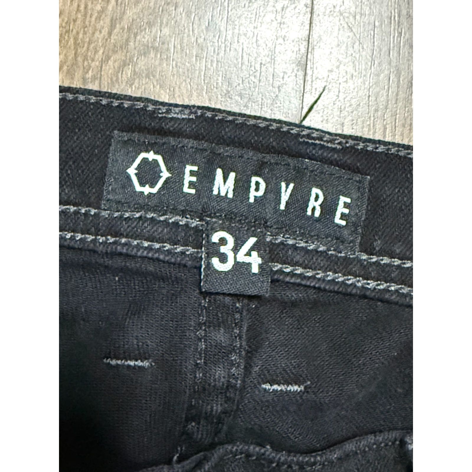 Empyre Empyre Jeans Men’s 34 Black Denim Straight Dark Wash 40" Length Denim Jeans Regular Size 34 Mens Size US 34 / EU 50 - 4 Thumbnail