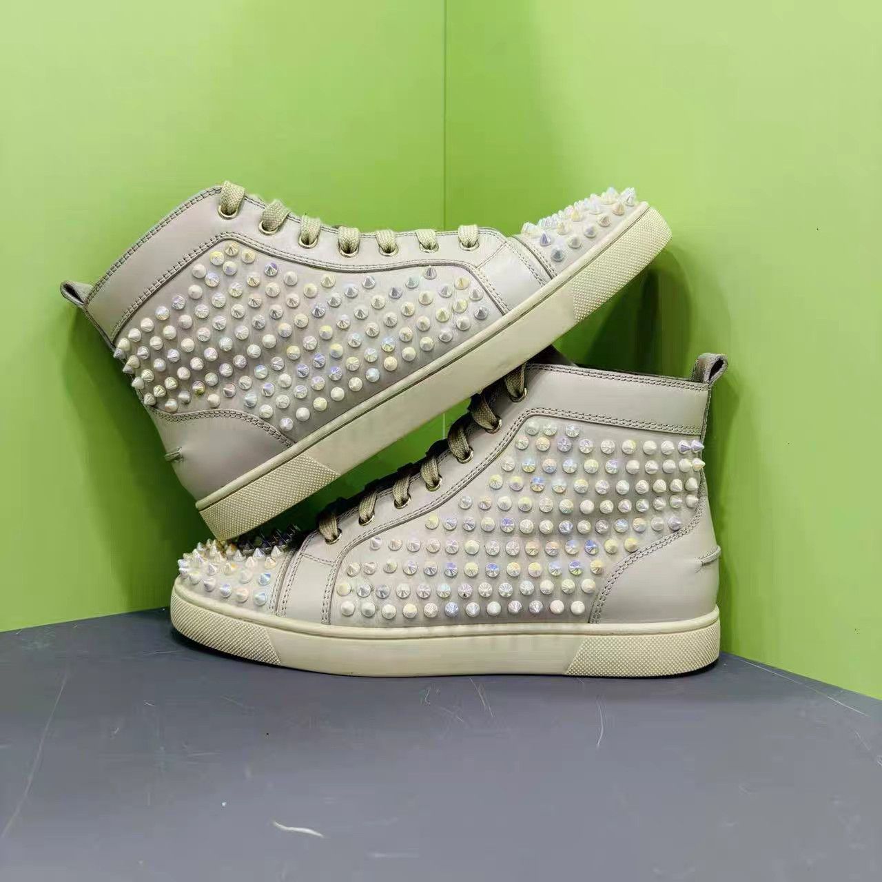 Christian Louboutin Christian Louboutin Red Sole Pearl Studded Shoes K15 Size US 6.5 / EU 39-40 - 5 Thumbnail