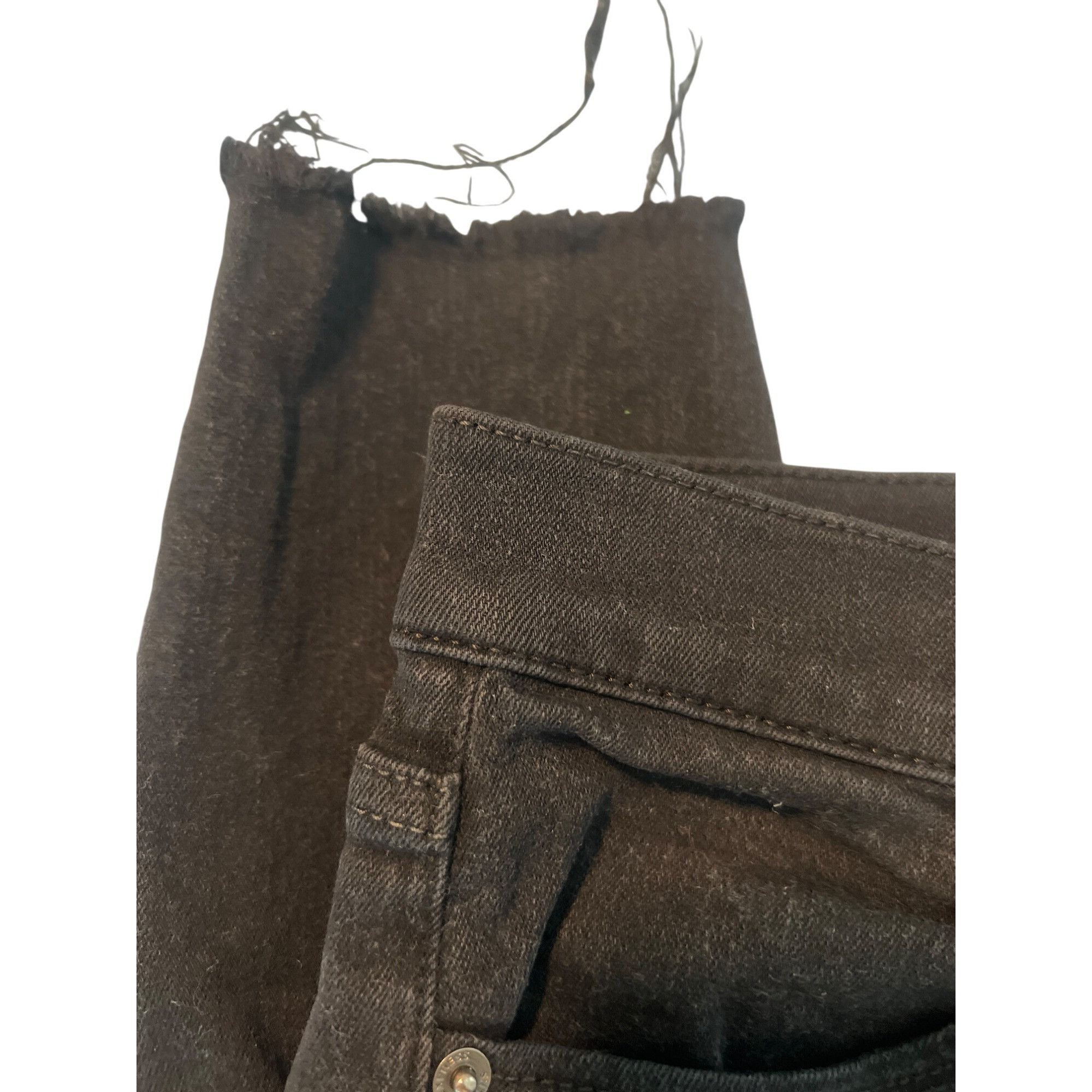 Express Express Jeans Black Cropped Legging Mid Rise Denim Bottom Si Size 27" / US 4 / IT 40 - 2 Thumbnail