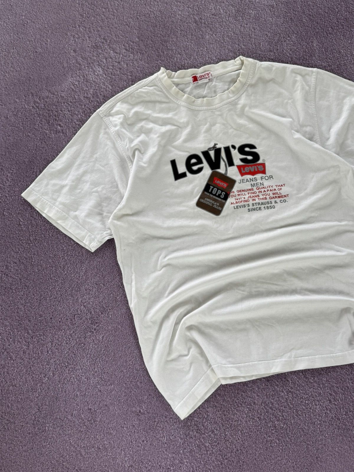 Levi's Vintage Clothing Levis Vintage Early 90’s Big Logo Printed T-Shirt Size US L / EU 52-54 / 3 - 4 Thumbnail