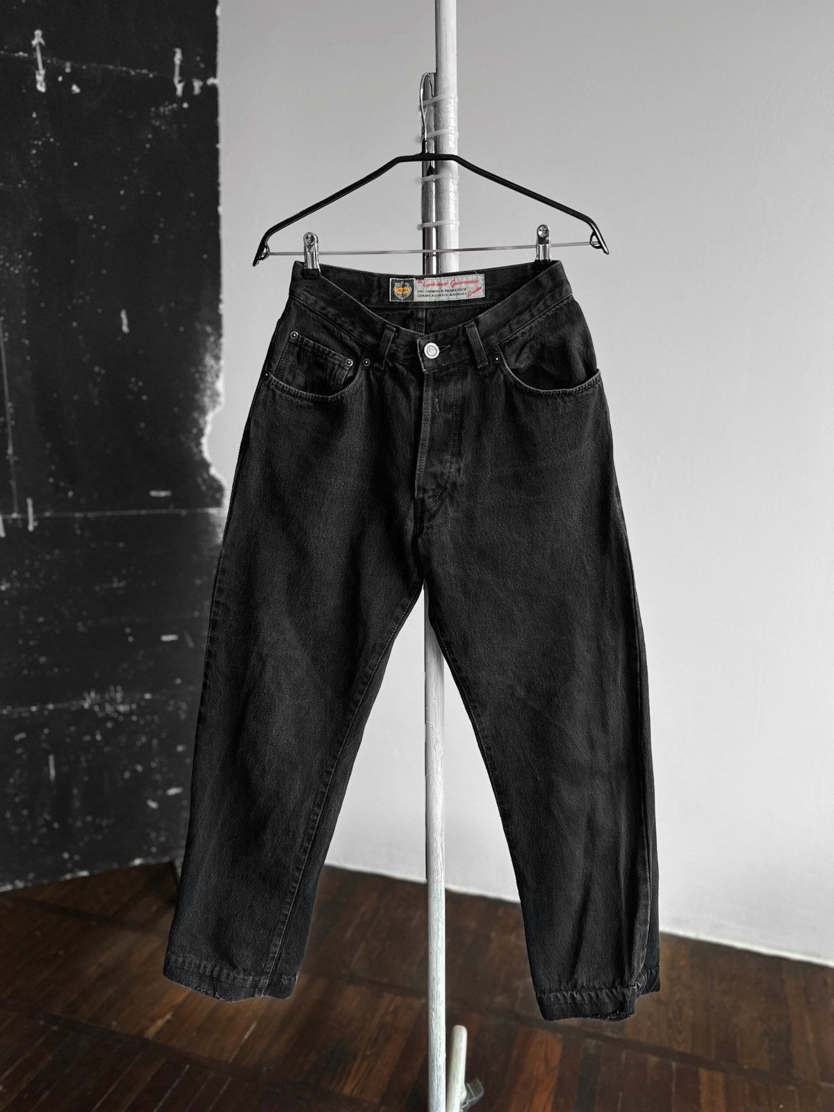 Vintage Crocker Womens Vintage 90s Black Relaxed Fit Y2K Denim Jeans Size 27" / US 4 / IT 40 - 1 Thumbnail