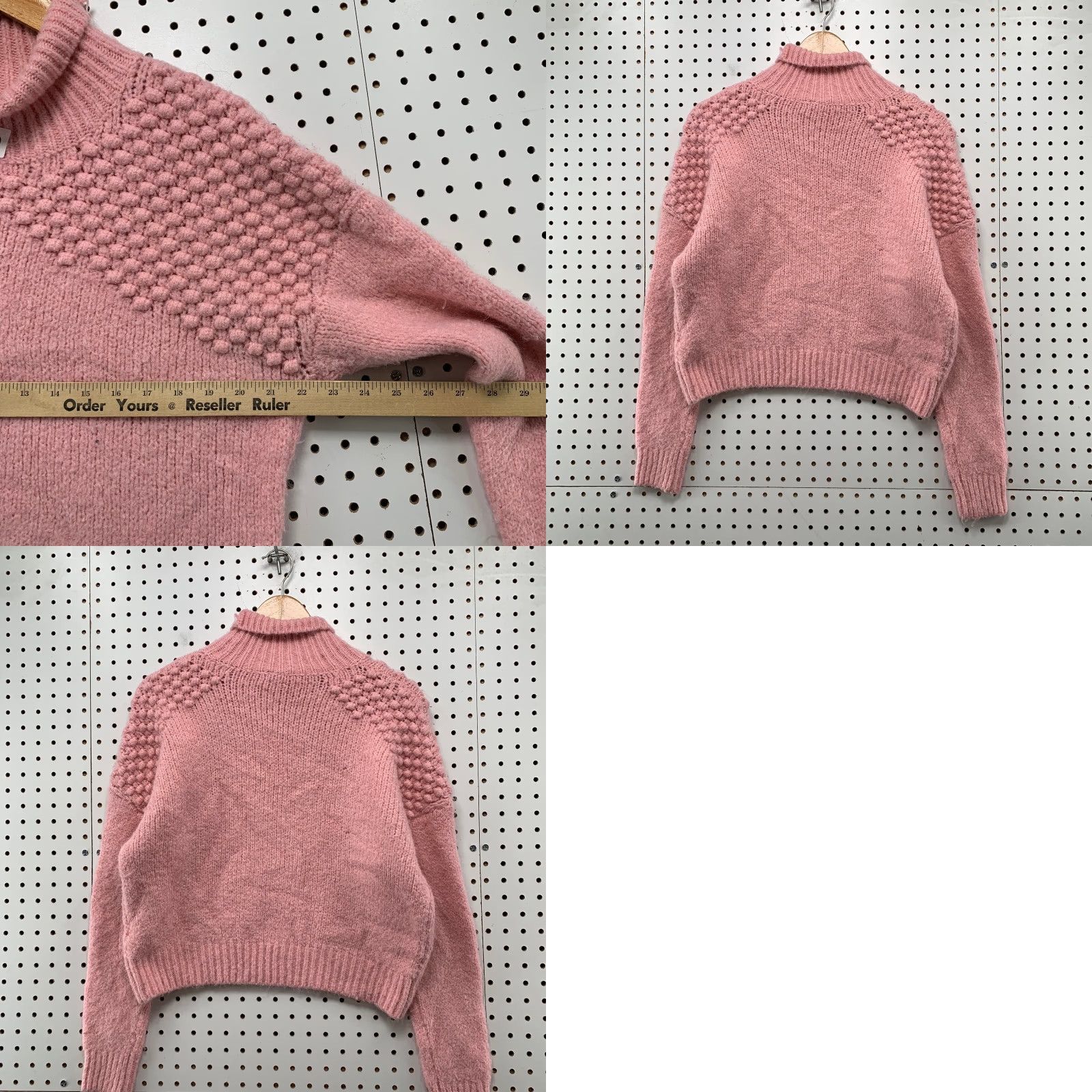 Free People Free People Sweater Womens XS Bradley Textured Turtleneck Pink Warm Cozy Soft Shirt? Size XS / US 0-2 / IT 36-38 - 8 Thumbnail