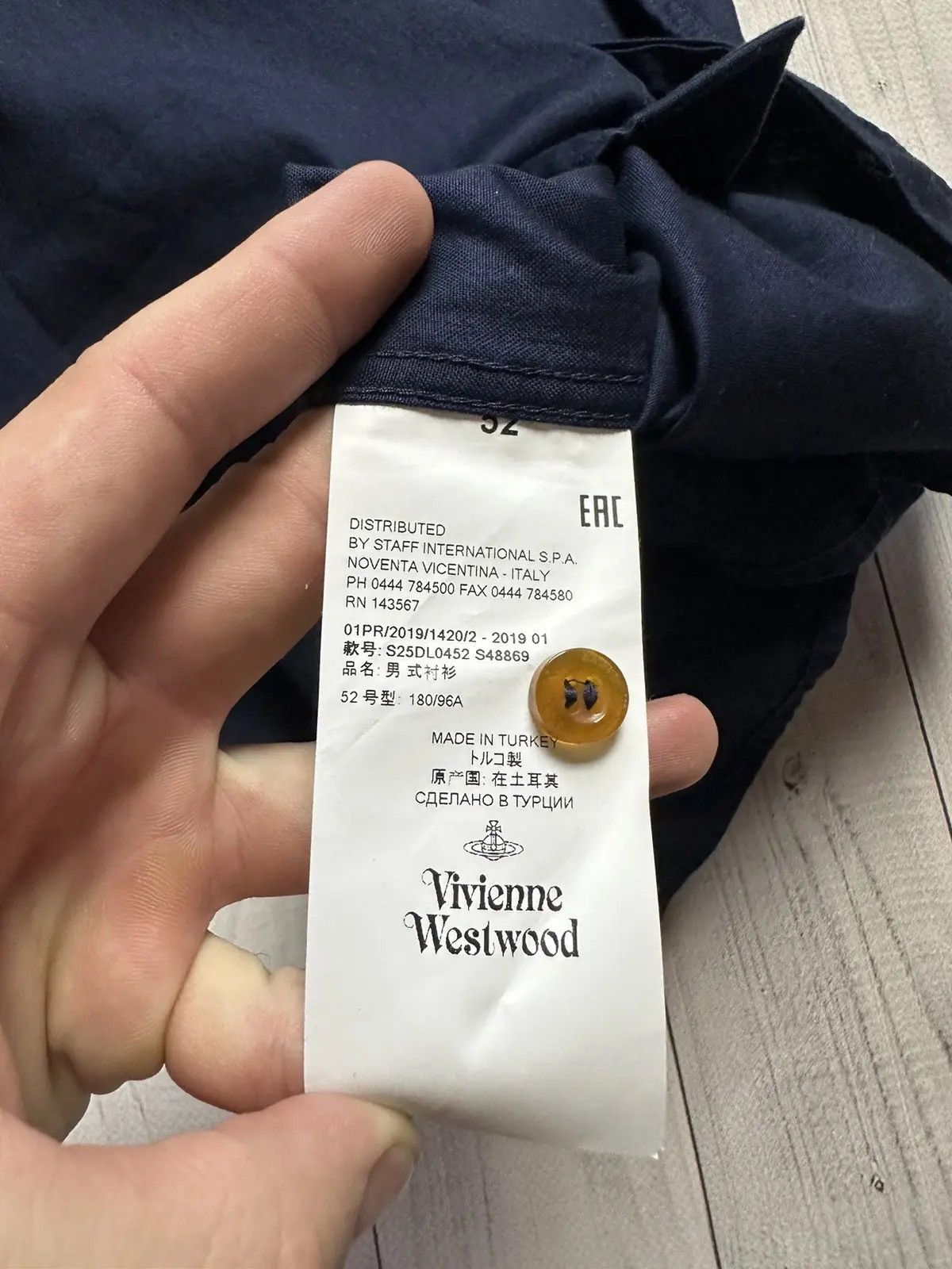 Vivienne Westwood Vintage Vivienne Westwood navy shirt logo size L Size US L / EU 52-54 / 3 - 6 Thumbnail