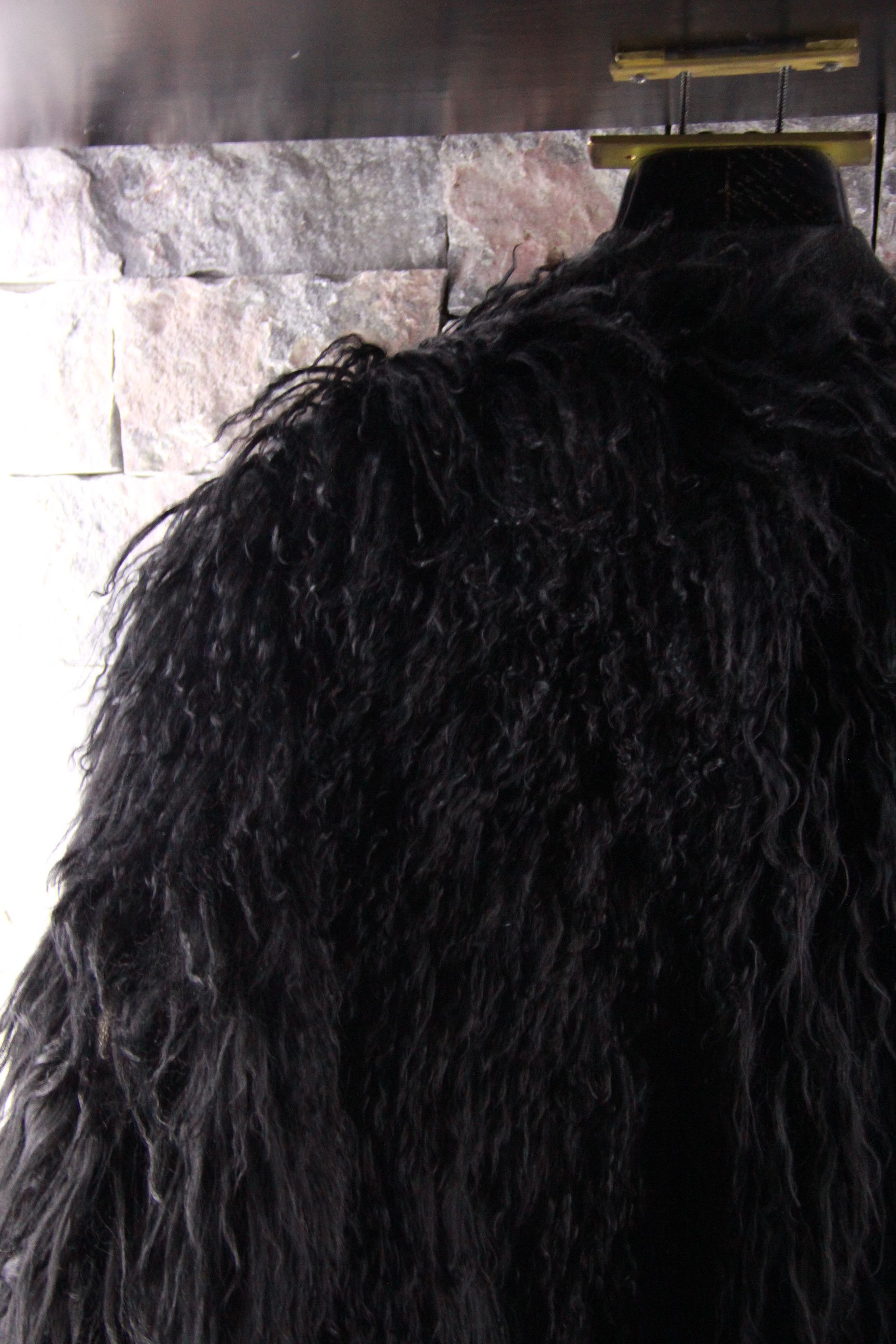 Isaac Sellam Experience Black Reversible Alpaca Shearling Bomber Size US S / EU 44-46 / 1 - 6 Thumbnail