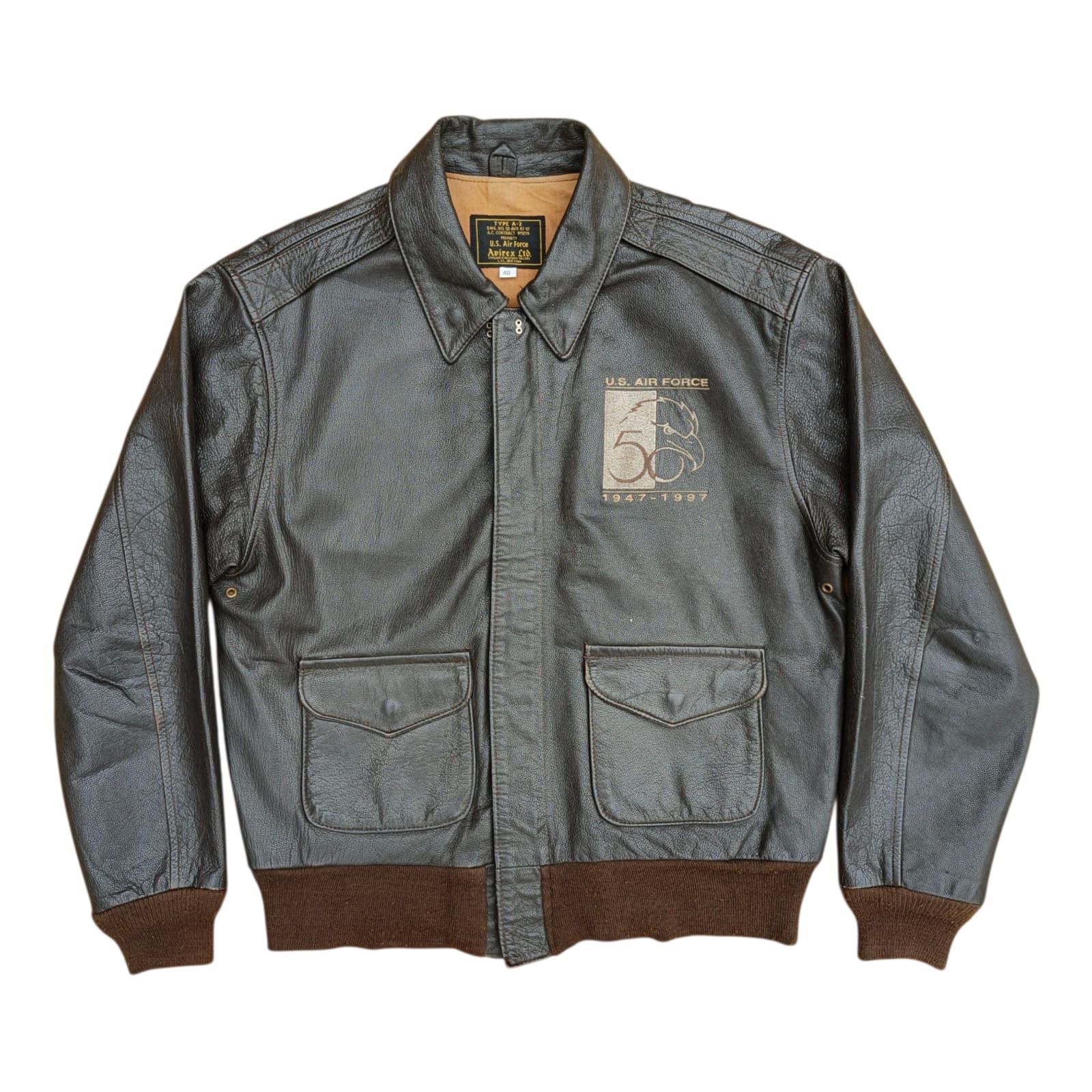Avirex Avirex A-2 50th Aniversary Us Air Force Brown Goat Skin Size US L / EU 52-54 / 3 - 1 Thumbnail