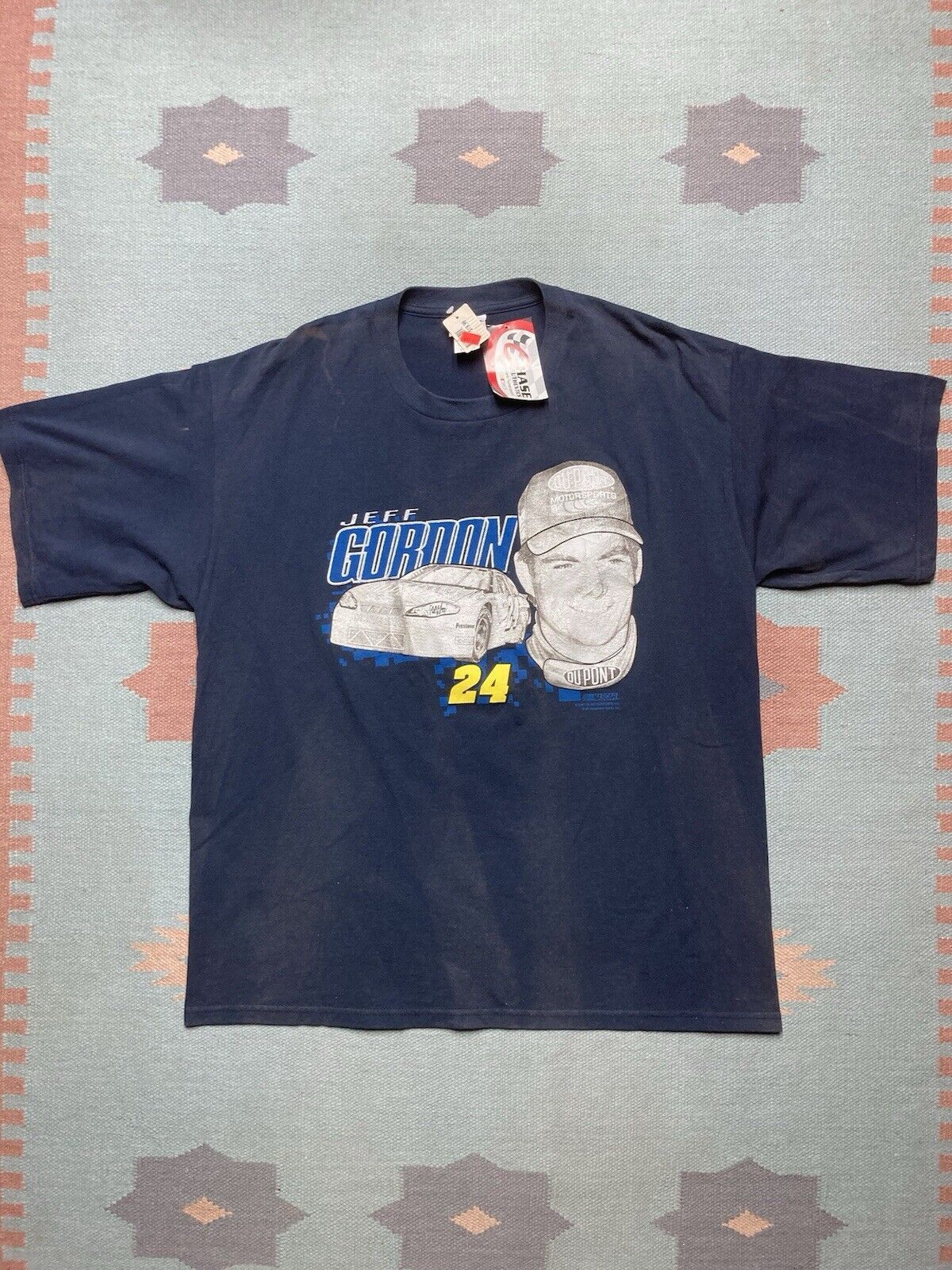 NASCAR × Vintage Vtg graphic t shirt jeff Gordon nascar race 24 dupont NWT XL Size US XL / EU 56 / 4 - 1 Thumbnail