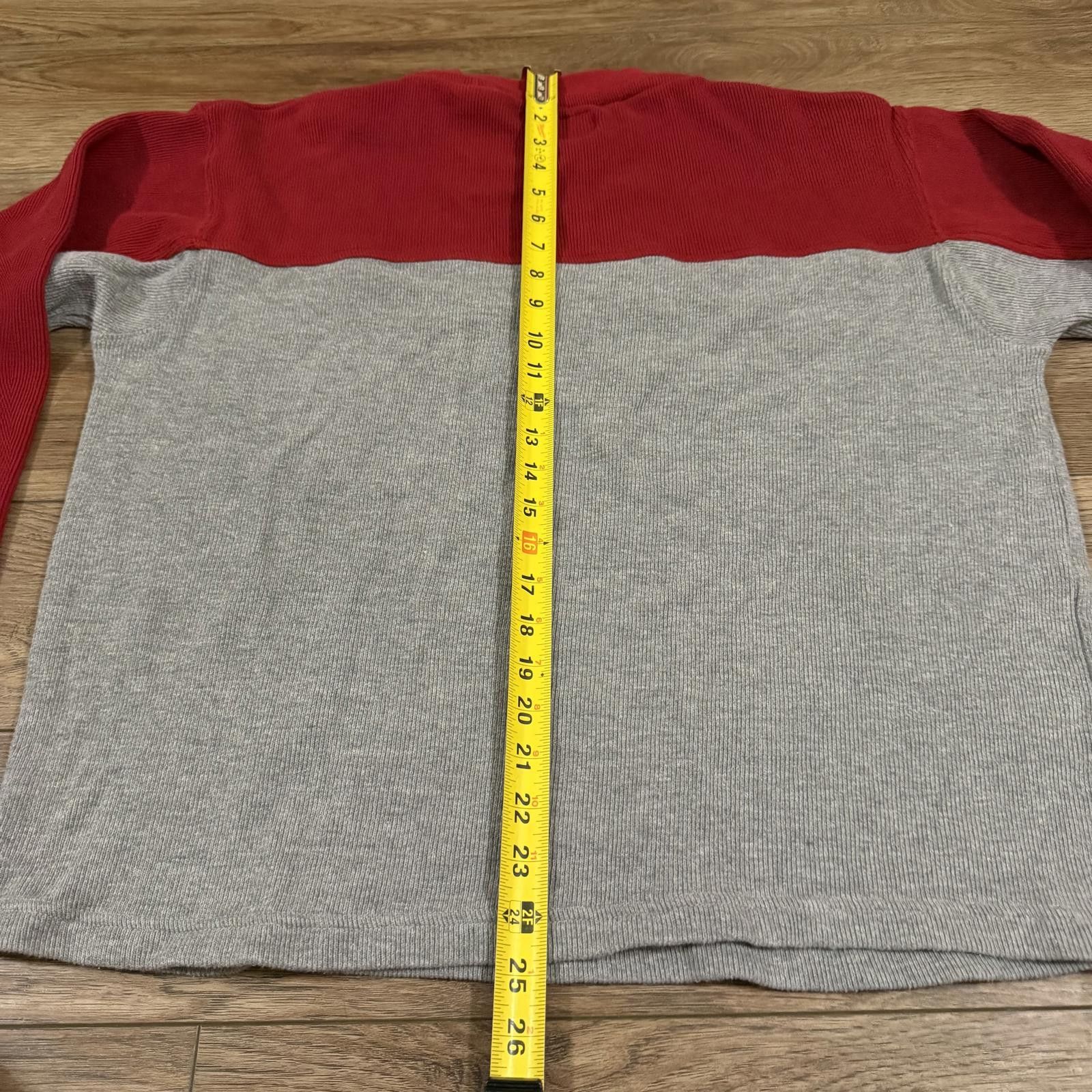 Other Vintage Point Zero Style Grey Red Pullover Sweater 90s Y2K Size US XL / EU 56 / 4 - 7 Thumbnail