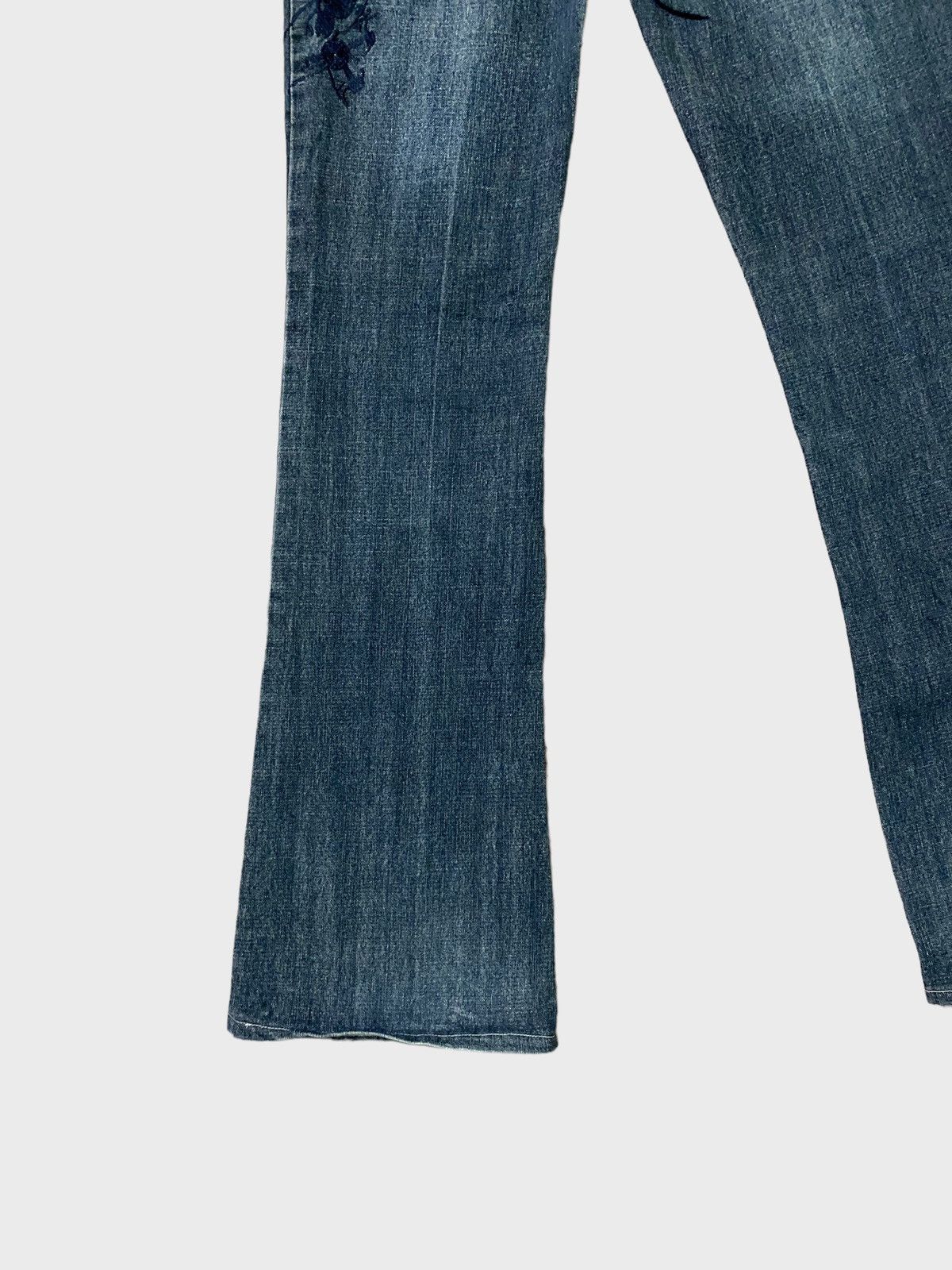 If Six Was Nine × Japanese Brand × Vintage Flared HAPHAZARD JEANS Embroidered Design Bootcut Denim Size US 27 - 13 Thumbnail