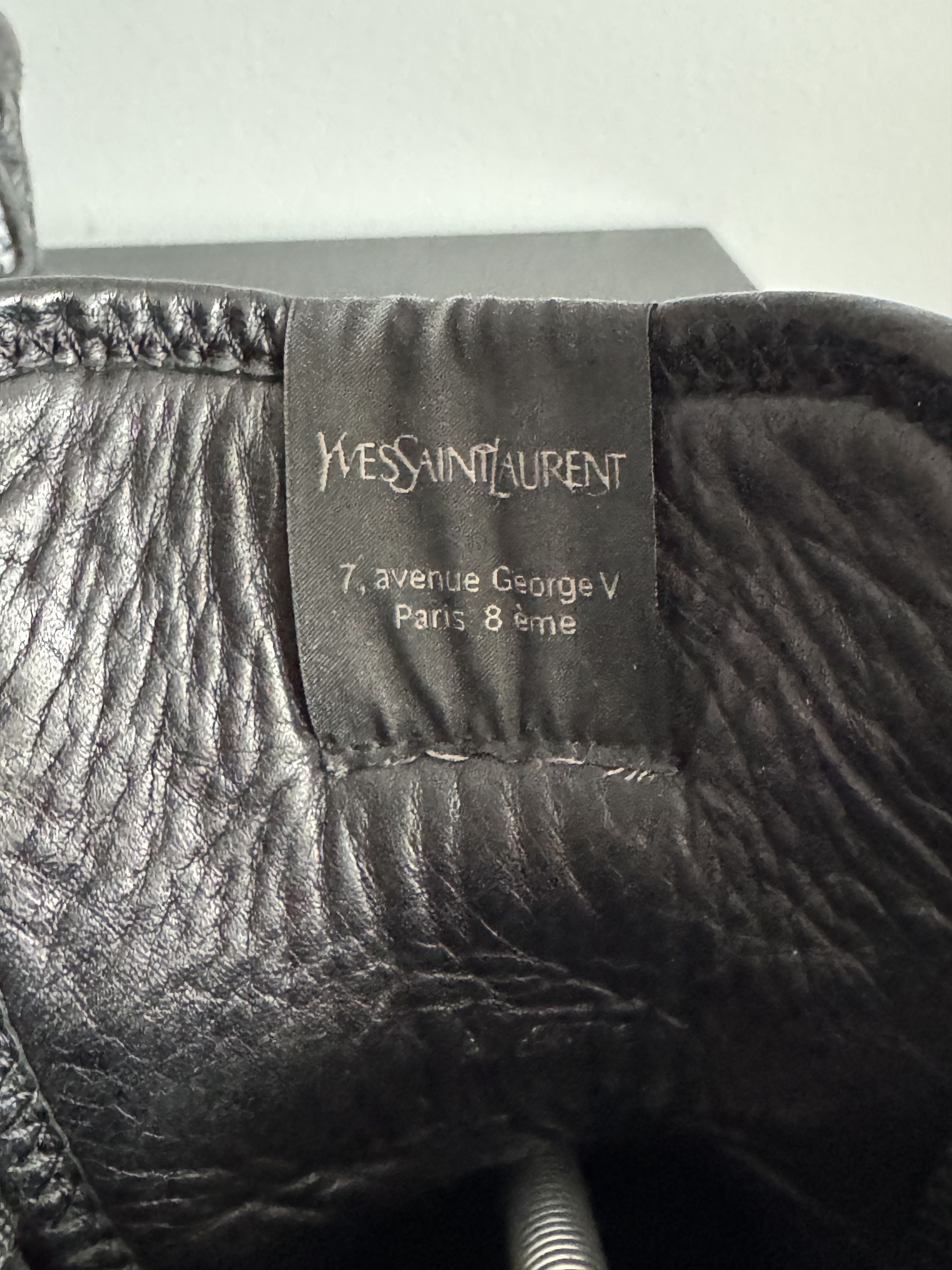 Yves Saint Laurent Yves Saint Laurent Black Suede Leather High Sneakers snake Size US 8 / EU 41 - 6 Thumbnail