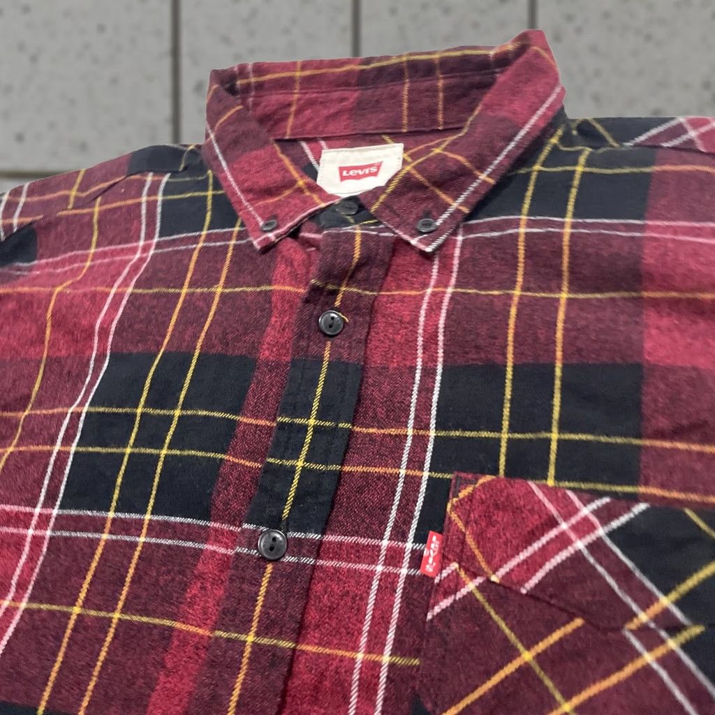 Levi's Levi's Flannel Shirt Men L Black Red Tab Rockabilly 90s Grunge Plaid Button-Up Casual Workwear Linen/Red Tab? Size US L / EU 52-54 / 3 - 1 Thumbnail