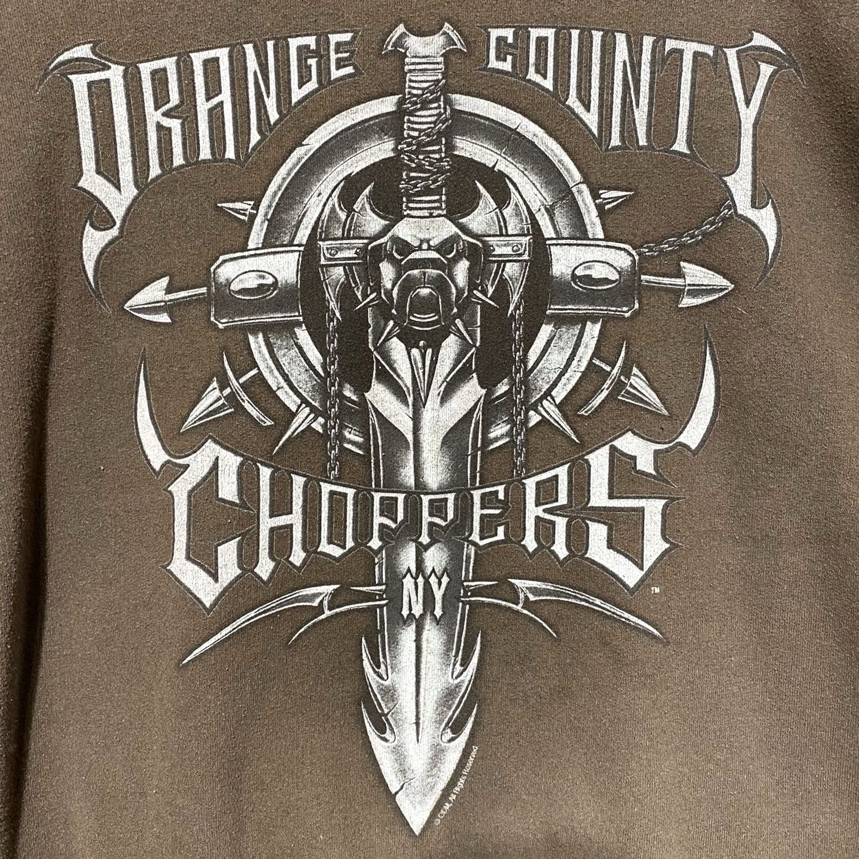 Vintage VINTAGE American Vintage 90s Orange County Choppers Sweatshirt Brown Biker USA Size Large Shirt Mens Long Sleeve Crew Neck Logo Size US L / EU 52-54 / 3 - 4 Thumbnail
