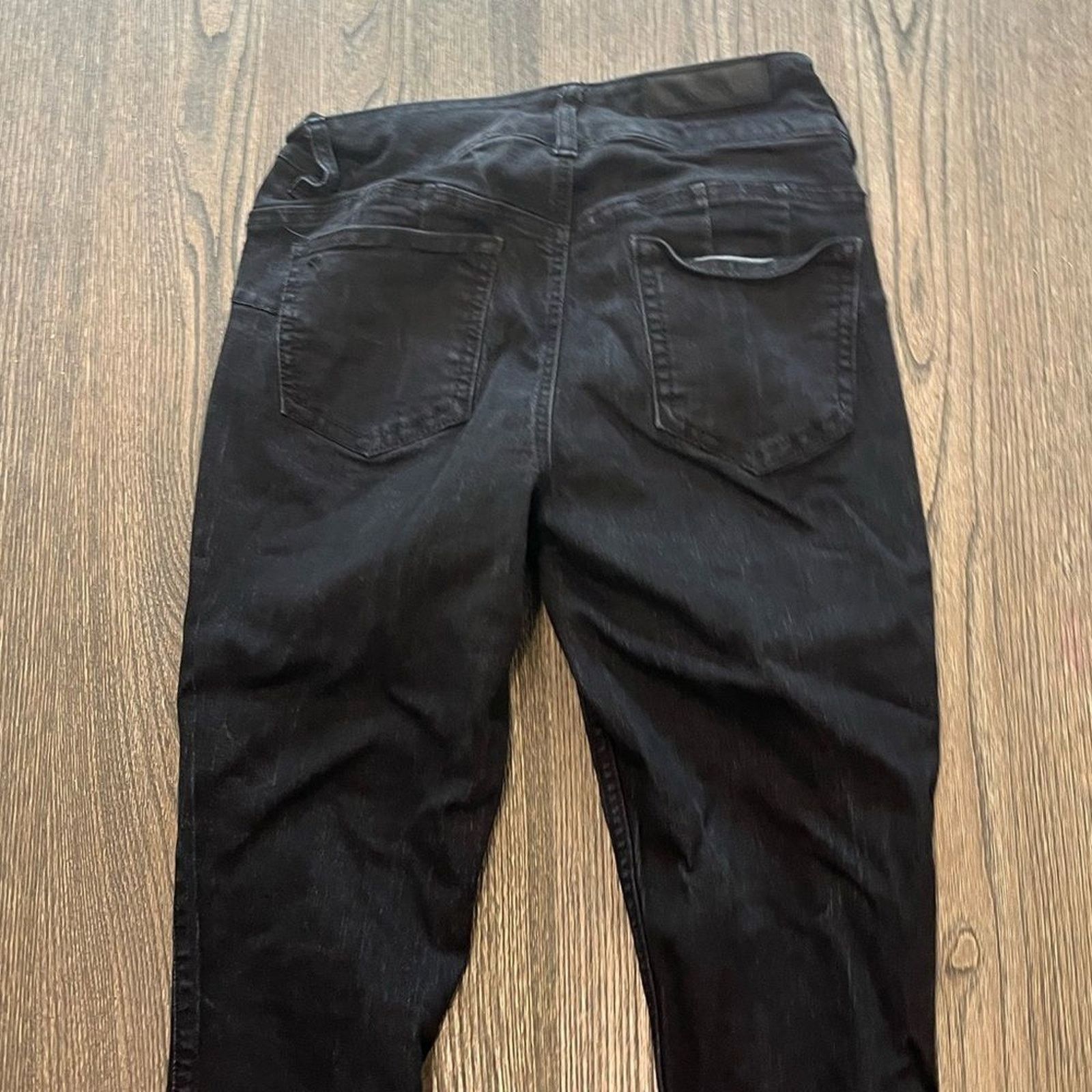 Vintage Black Heart Super Skinny High Rise Black Jeans Size 7 Size 28" / US 6 / IT 42 - 10 Thumbnail