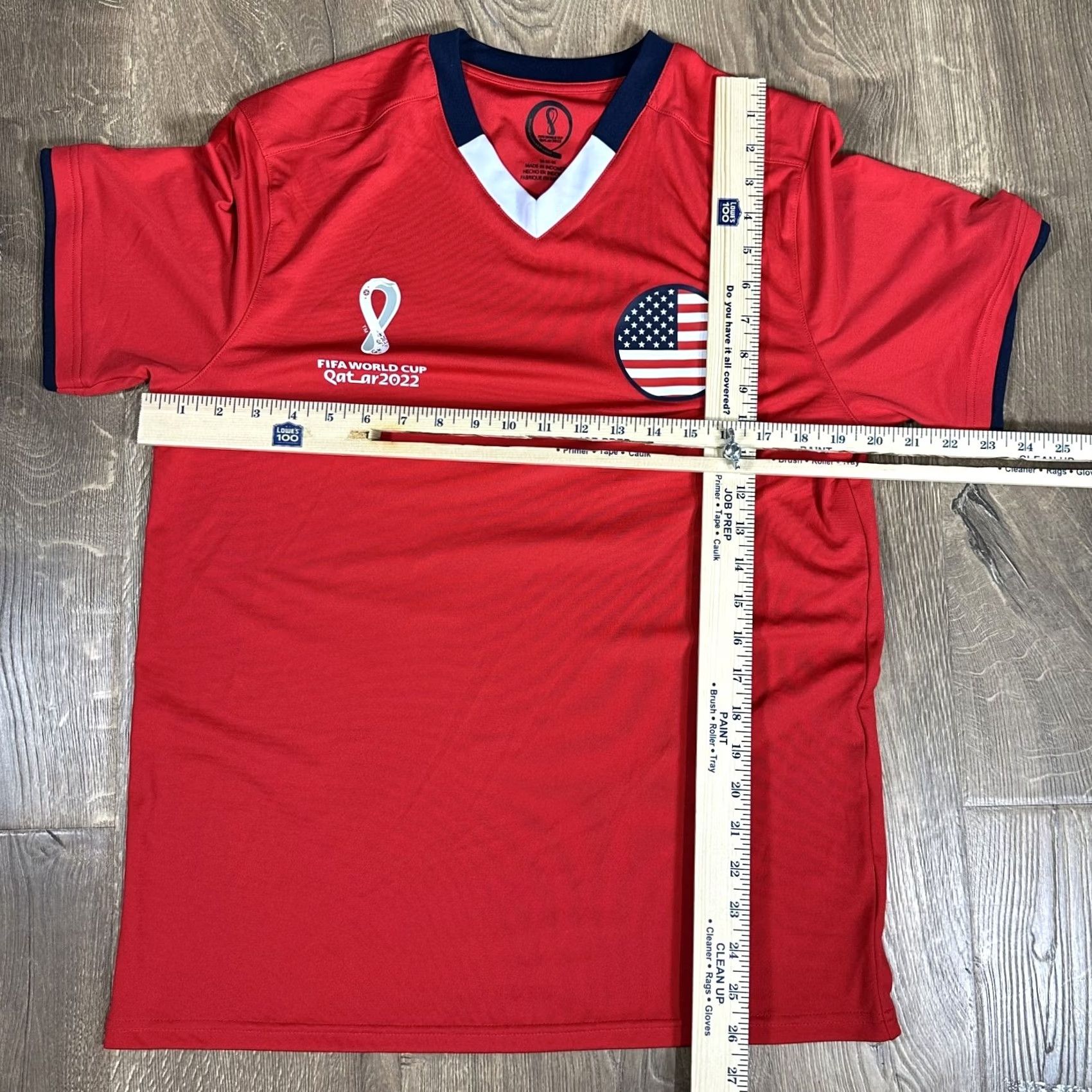 Vintage FIFA Men's World Cup Classic Short Sleeve Red Jersey USA Flag Sz M Shirt Size US M / EU 48-50 / 2 - 2 Thumbnail