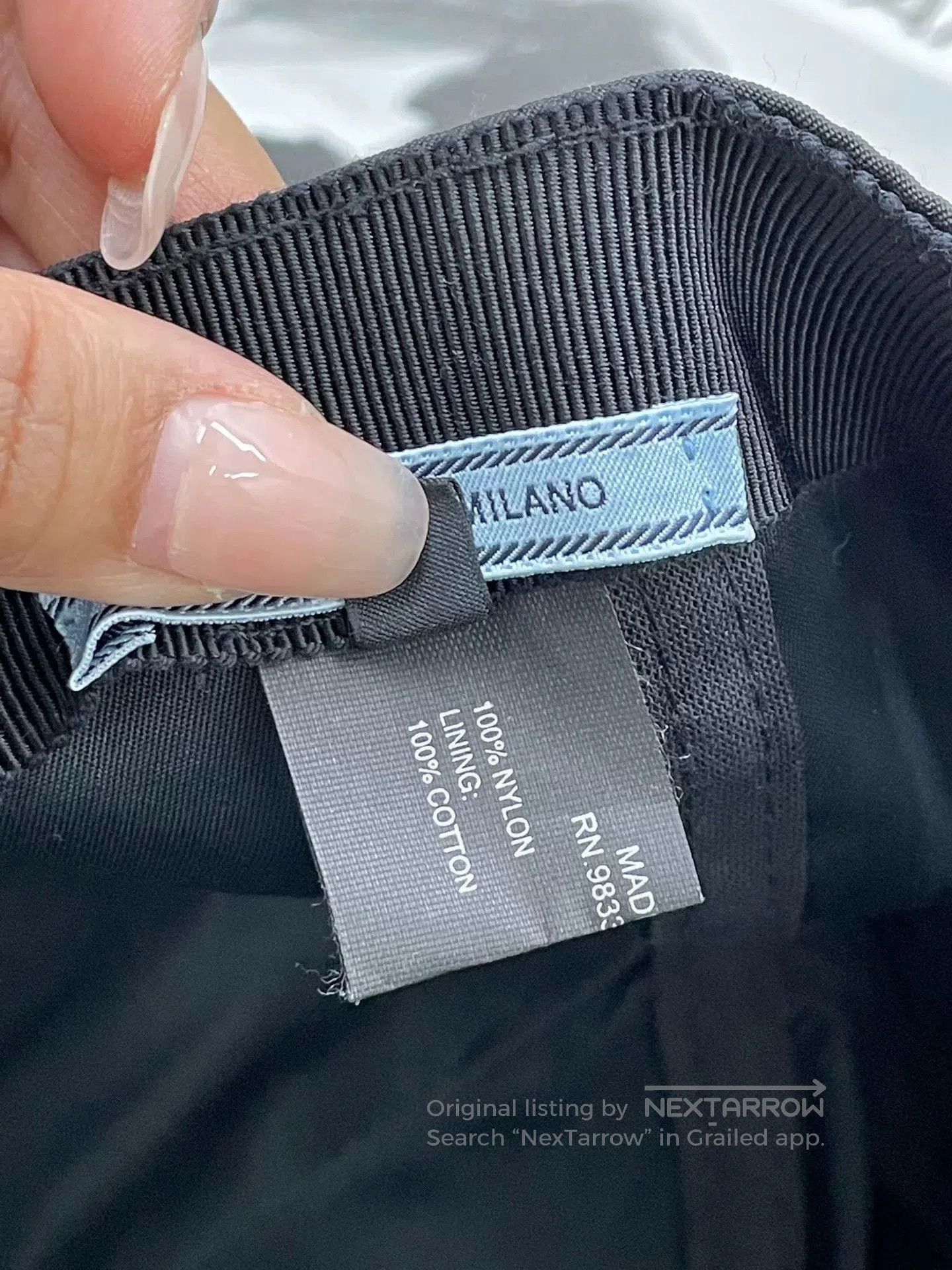 Prada Prada Black Large Logo Baseball Cap. Size ONE SIZE - 6 Thumbnail