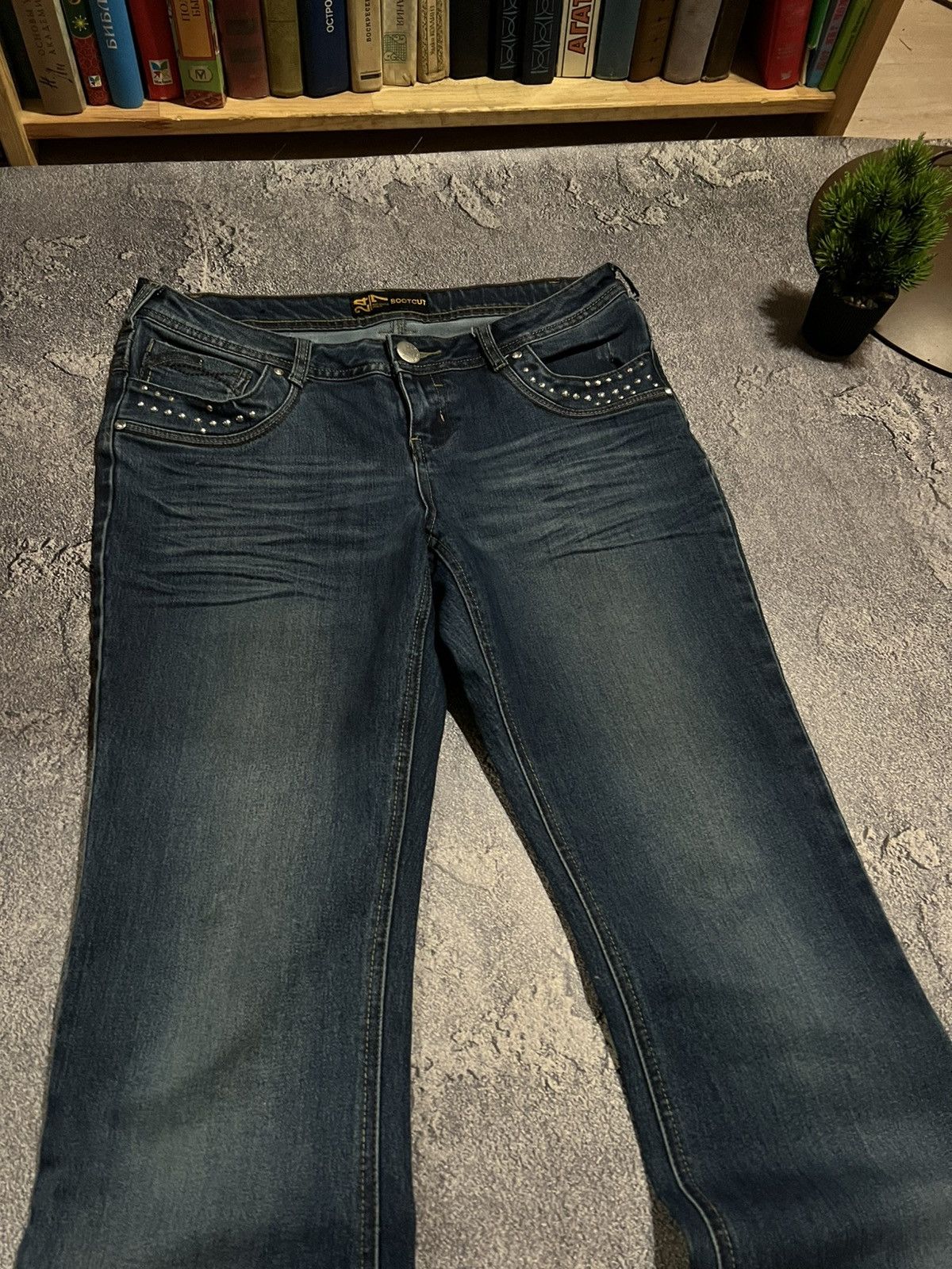Japanese Brand RARE Number Nine Style / Glamour Flared Y2K With Glitter Size US 32 / EU 48 - 3 Thumbnail