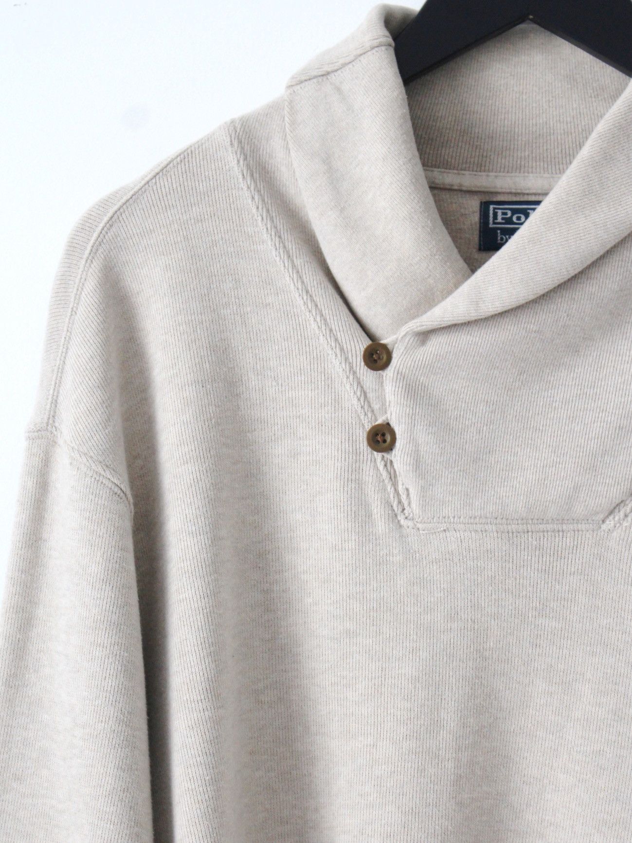 Polo Ralph Lauren 1990S POLO BY RALPH LAUREN SHAWL COLLAR SWEATSHIRT Size US XL / EU 56 / 4 - 3 Thumbnail