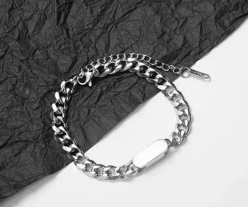 Jewelry Double Layered Chain Link Bracelet Size ONE SIZE - 4 Thumbnail