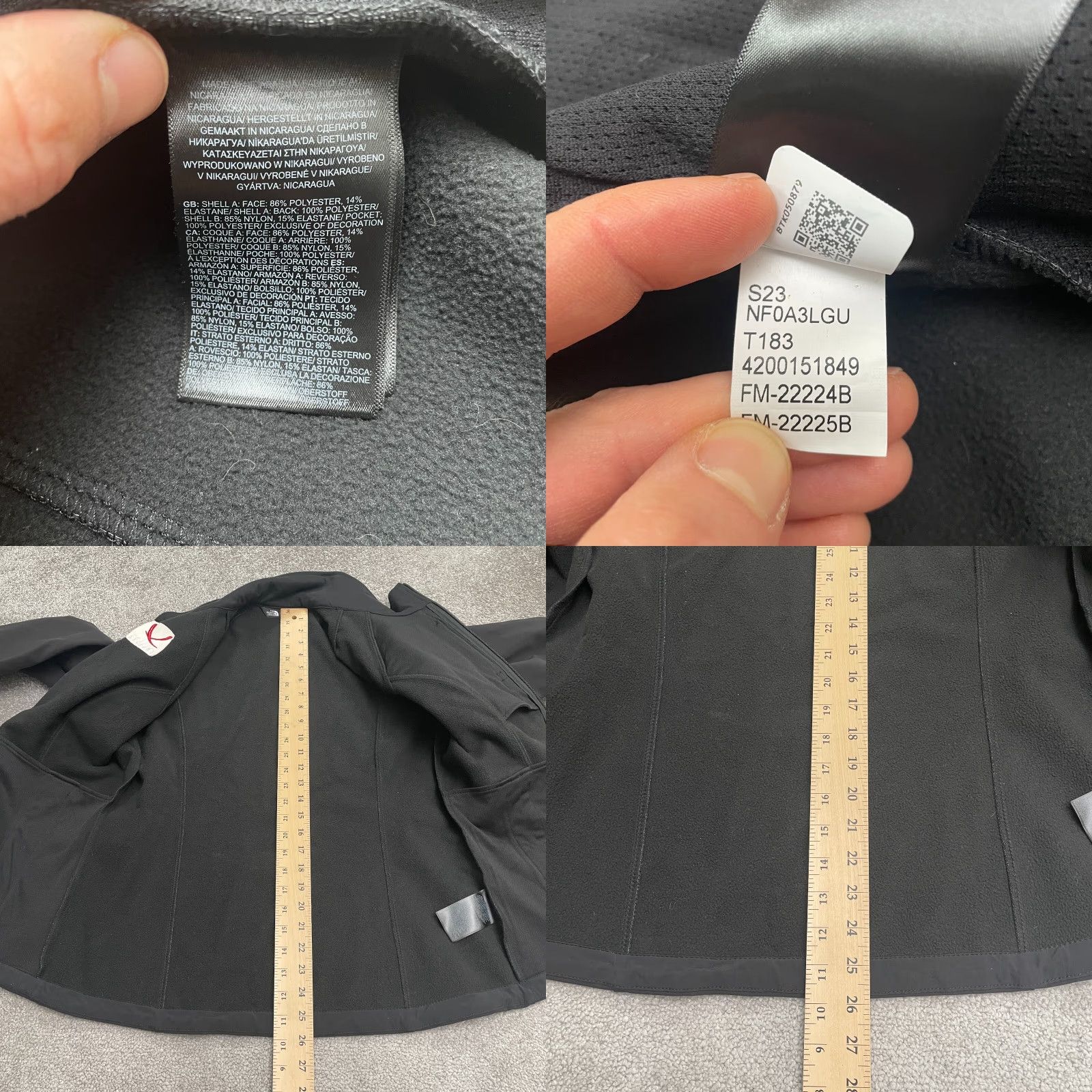 The North Face The North Face Windwall Barrier Softshell Jacket Womens Large Black Outdoor Hike Size L / US 10 / IT 46 - 9 Thumbnail