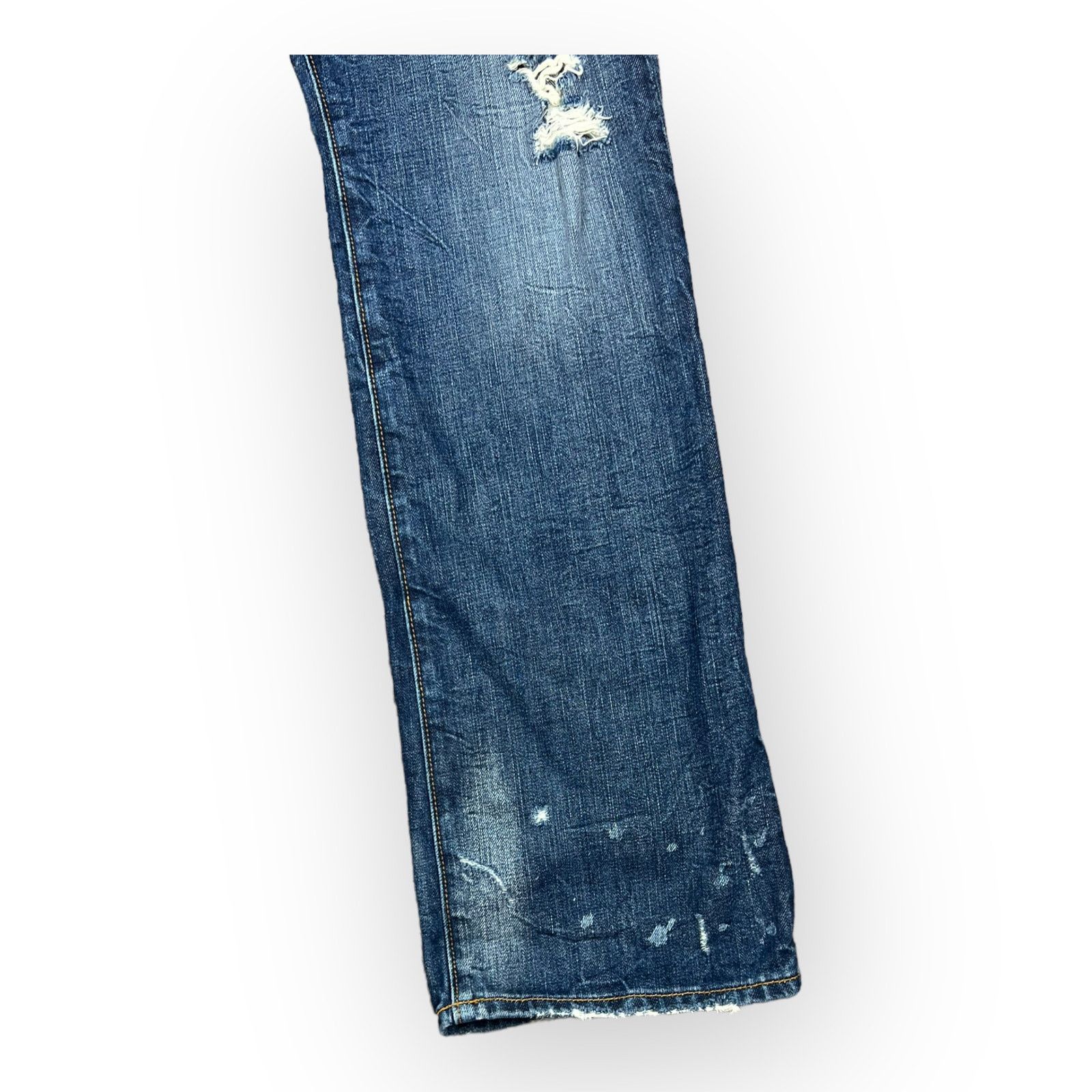 Ruehl No. 925 Ruehl No. 925 | Vintage Distressed Splatter Bootcut Jeans Size 30" / US 8 / IT 44 - 5 Thumbnail