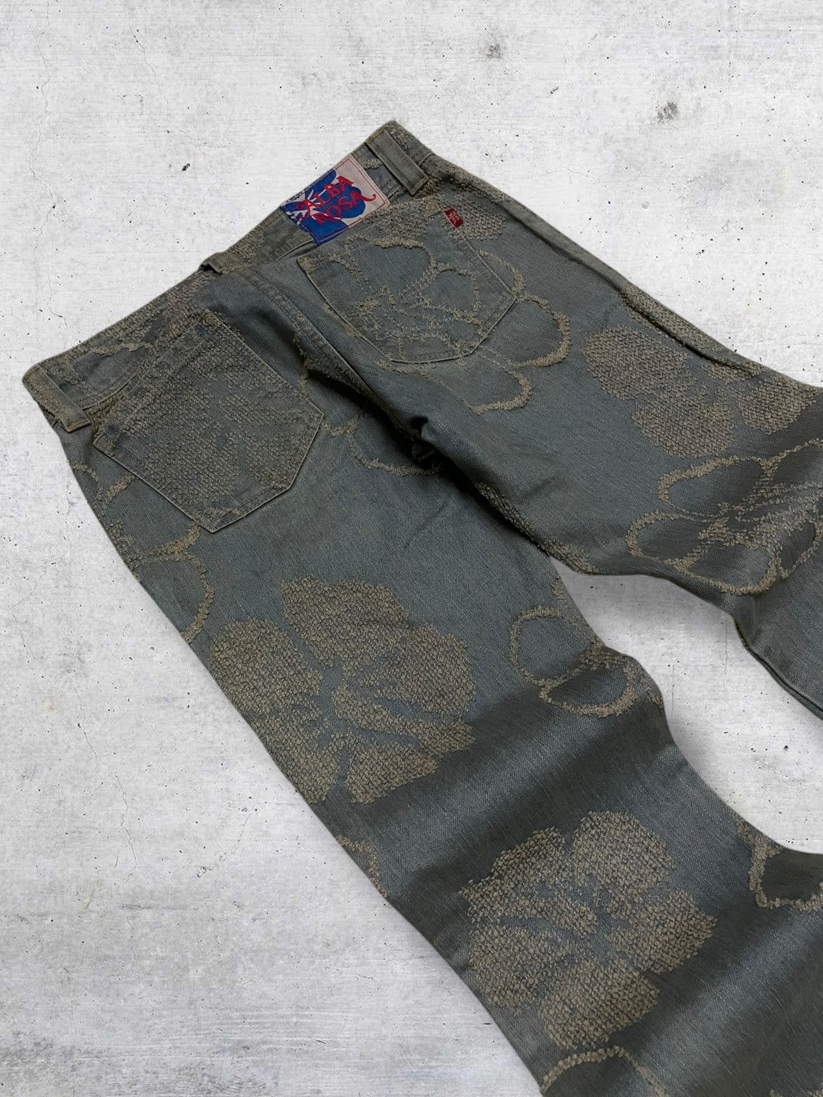 Hysteric Glamour VINTAGE ALBAROSA JAPAN CRAFTED JACQUERD ART FLARE DENIM 90S Size US 28 / EU 44 - 14 Thumbnail