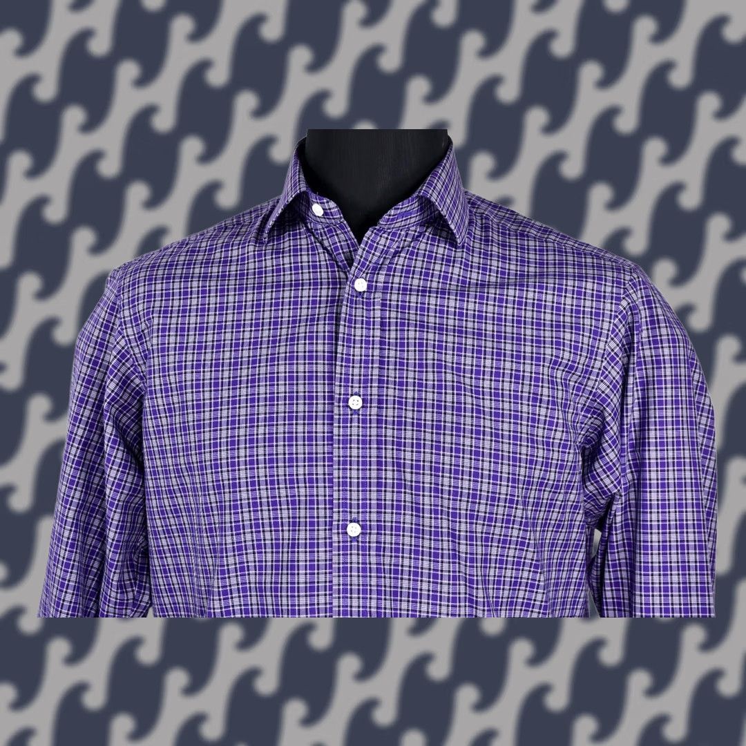 Ralph Lauren Purple Label Ralph Lauren Purple Label Purple Check Shirt Men's 15 Regular 100% Cotton, Redefine: Purple Label Shirt for Men Size US M / EU 48-50 / 2 - 1 Thumbnail