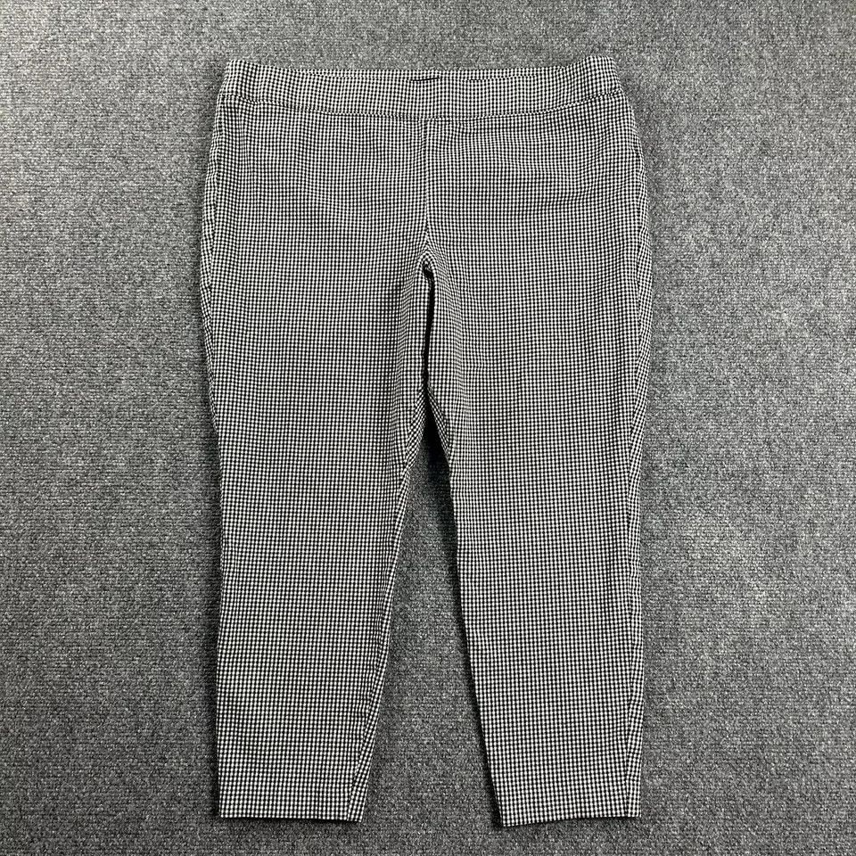 Talbots Talbots Pants Womens 16P Check Skinny Ankle Pull On Stretch Size 38" / US 16 / IT 52 - 1 Thumbnail