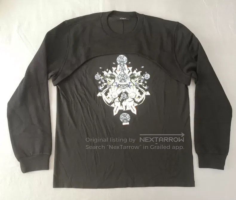 Givenchy Givenchy Sweatshirt with Layered Long Sleeves Size US XL / EU 56 / 4 - 1 Thumbnail