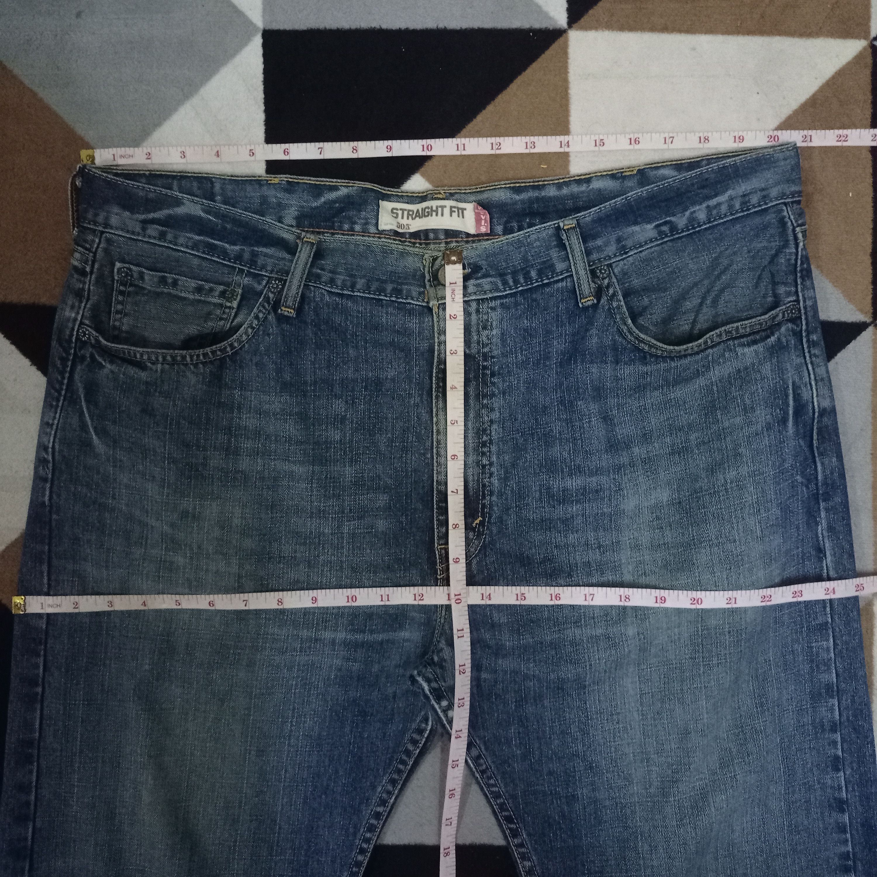 Levi's × Levi's Vintage Clothing Vintage 90s Levis 505 Baggy Blue Wash Wide Jeans Size US 41 - 11 Thumbnail