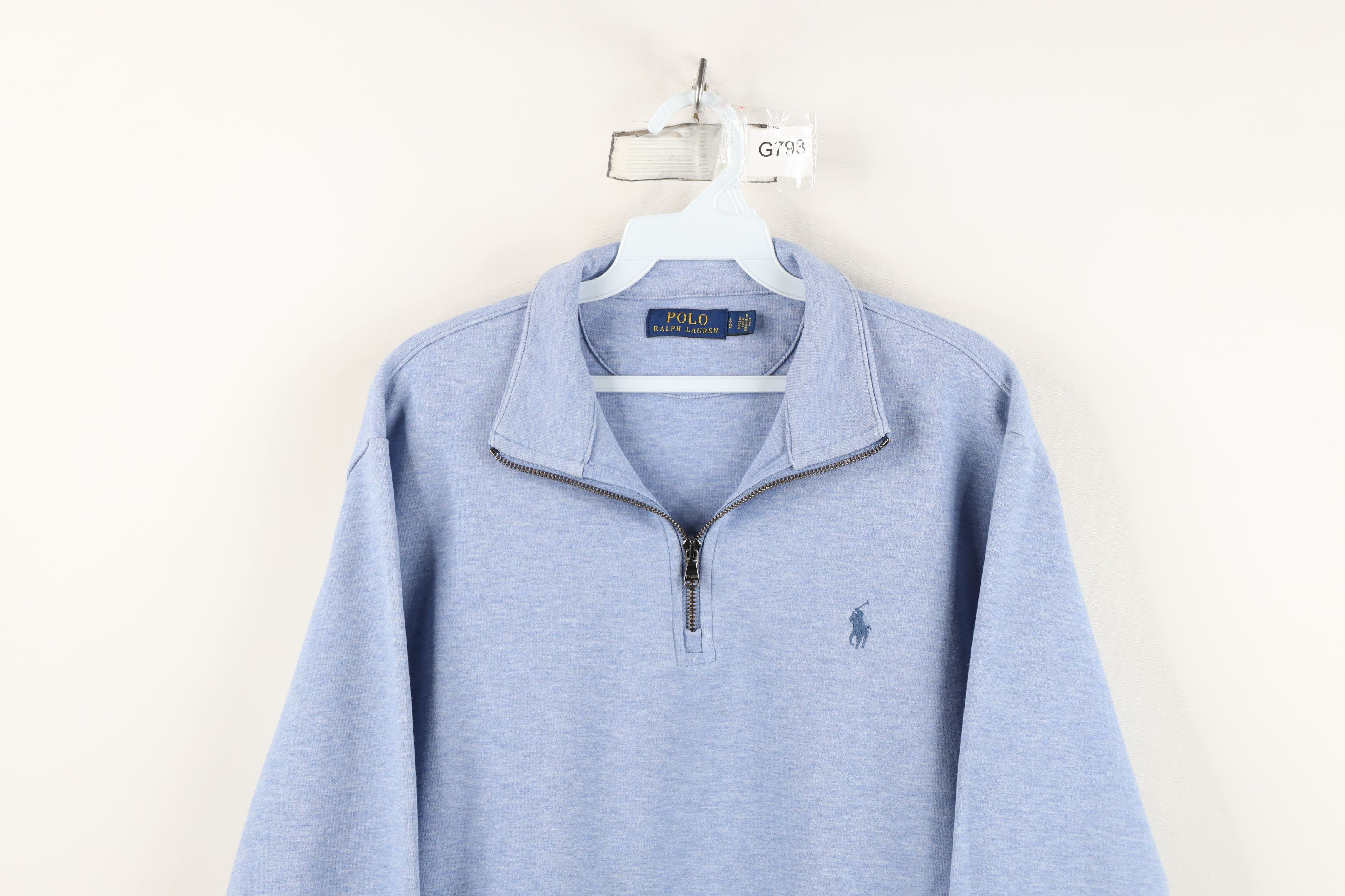 Ralph Lauren Ralph Lauren Cotton Touch Half Zip Pullover Sweater Blue Size US L / EU 52-54 / 3 - 2 Thumbnail