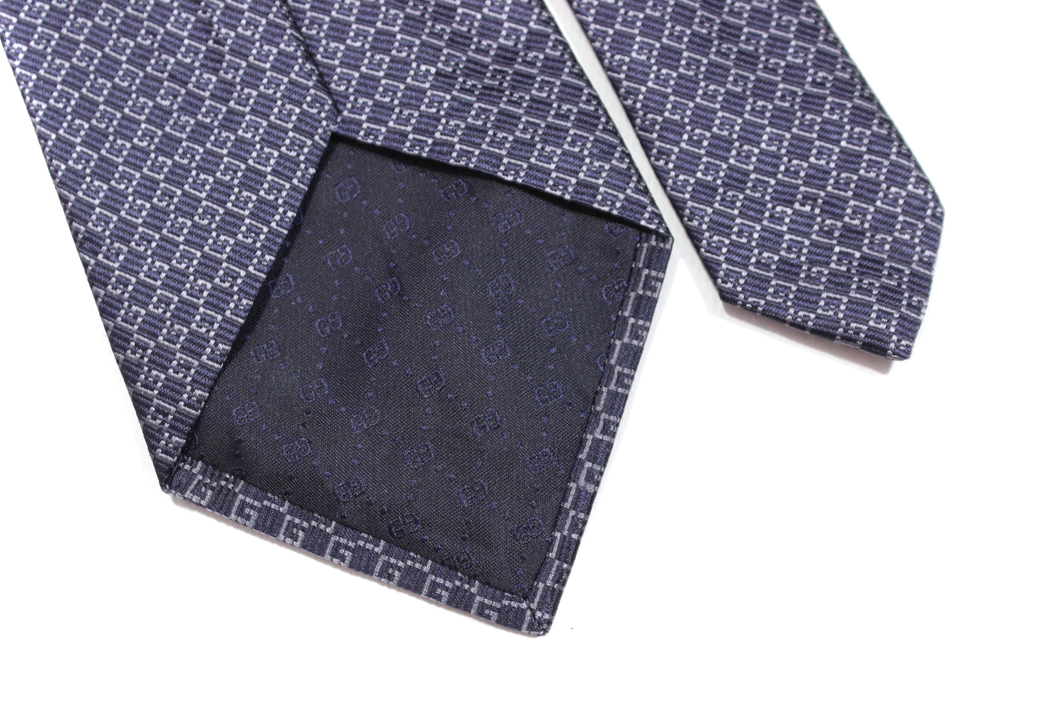 Gucci 00S Tom Ford Era Monogram Silk Tie Vintage Size ONE SIZE - 4 Thumbnail