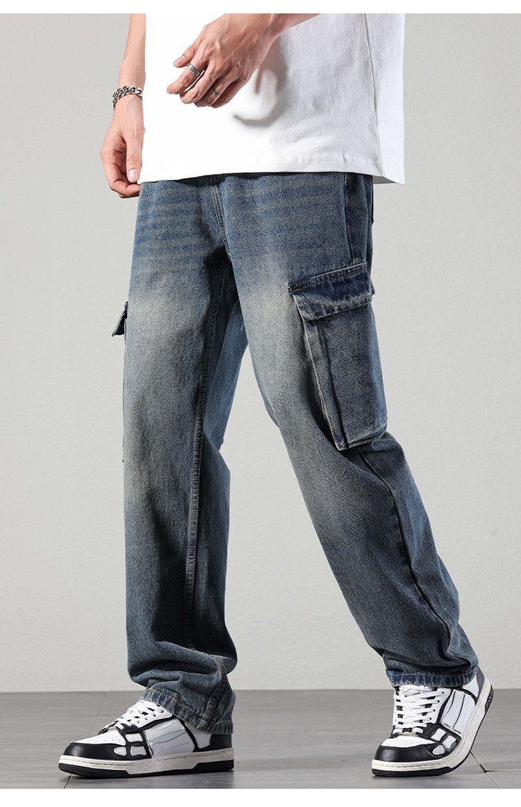 Japanese Brand × Jean Trendy loose washed casual workwear straight jeans Size US 32 / EU 48 - 1 Thumbnail