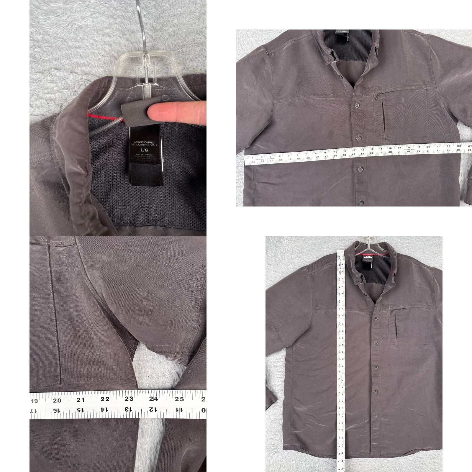 The North Face The North Face Shirt Men Adult Large Gray Long Sleeve Button-Up Pocket Nylon Modal Blend Button-Up Casual, Travel, Vacation, Resort Size US L / EU 52-54 / 3 - 8 Thumbnail