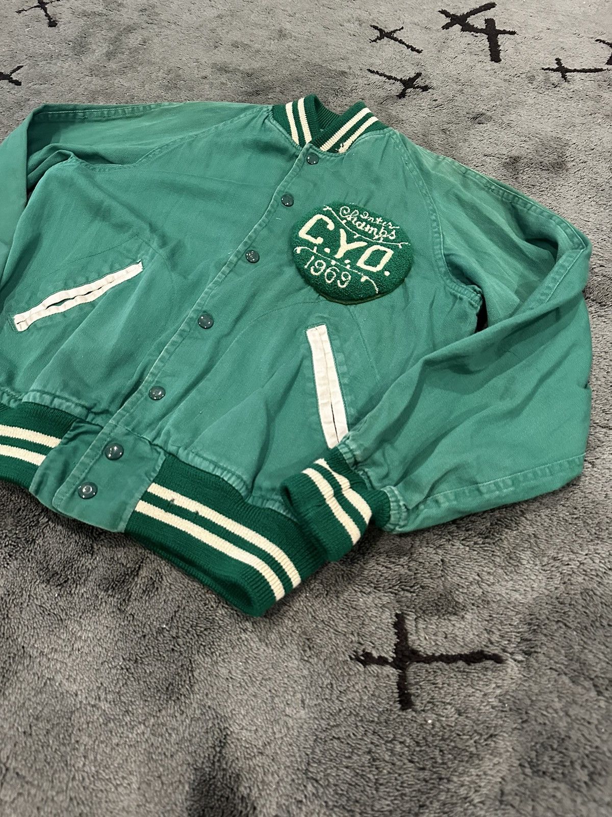 Vintage Vintage 1969 Green “Inter-Champs C.Y.O” Varsity Jacket Size US M / EU 48-50 / 2 - 4 Thumbnail