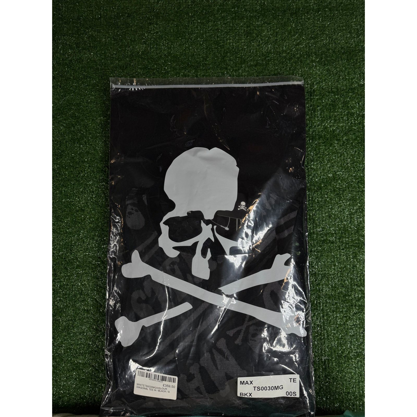 Mastermind Japan Mastermind Vs. Bape Velour Diagonal Black T-Shirt Size Small Size US S / EU 44-46 / 1 - 7 Thumbnail