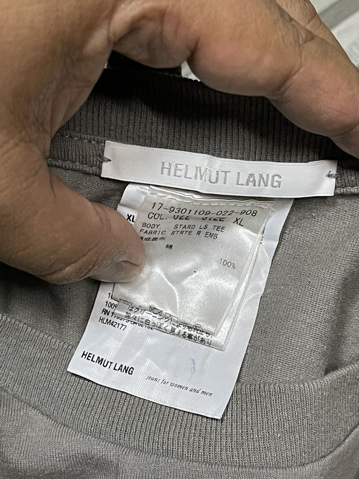 Helmut Lang Helmut Lang H Lang Long Sleeve Tshirts Size US XL / EU 56 / 4 - 4 Thumbnail