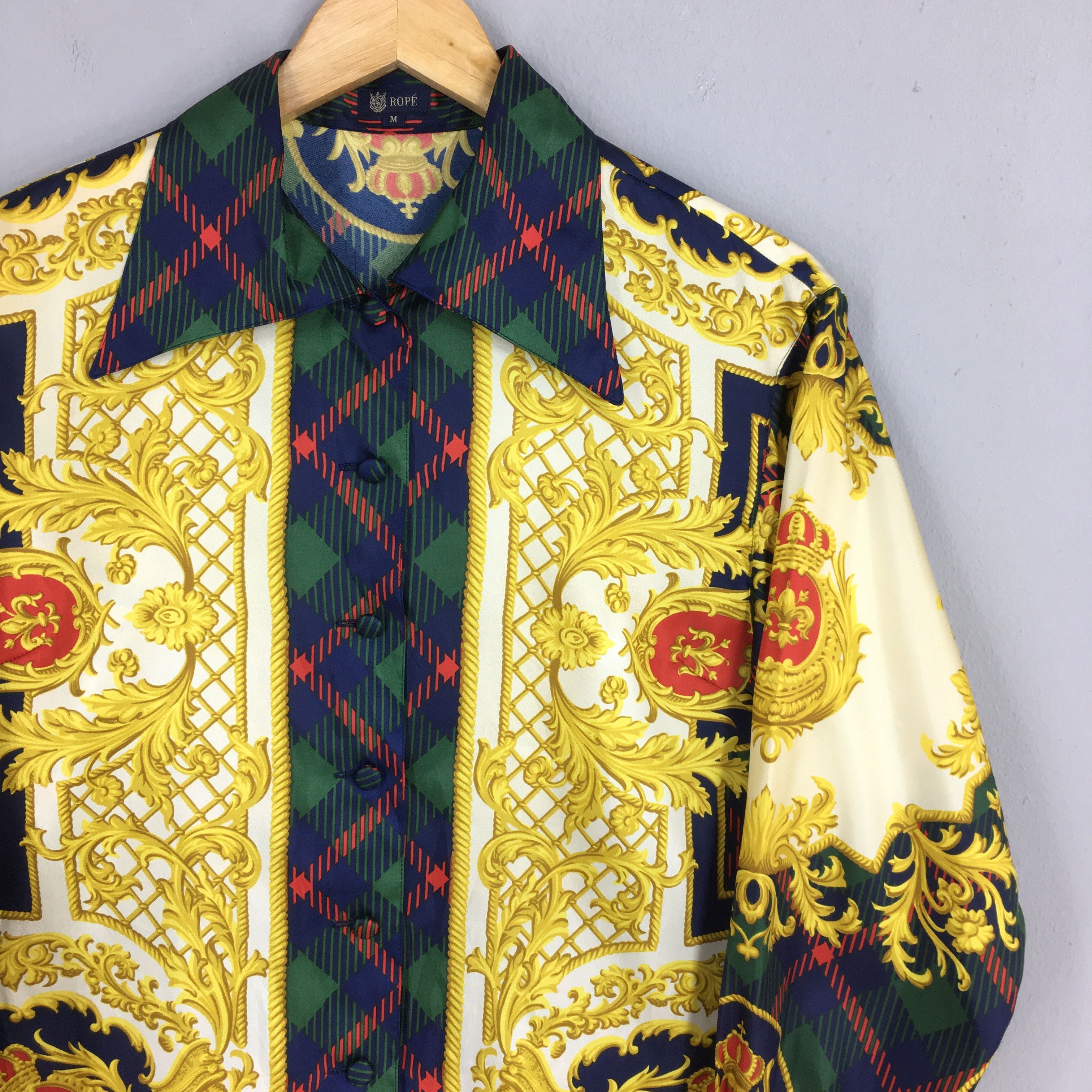 Other Vintage Novelty Baroque Crest Casual Shirt Medium Size US M / EU 48-50 / 2 - 2 Thumbnail