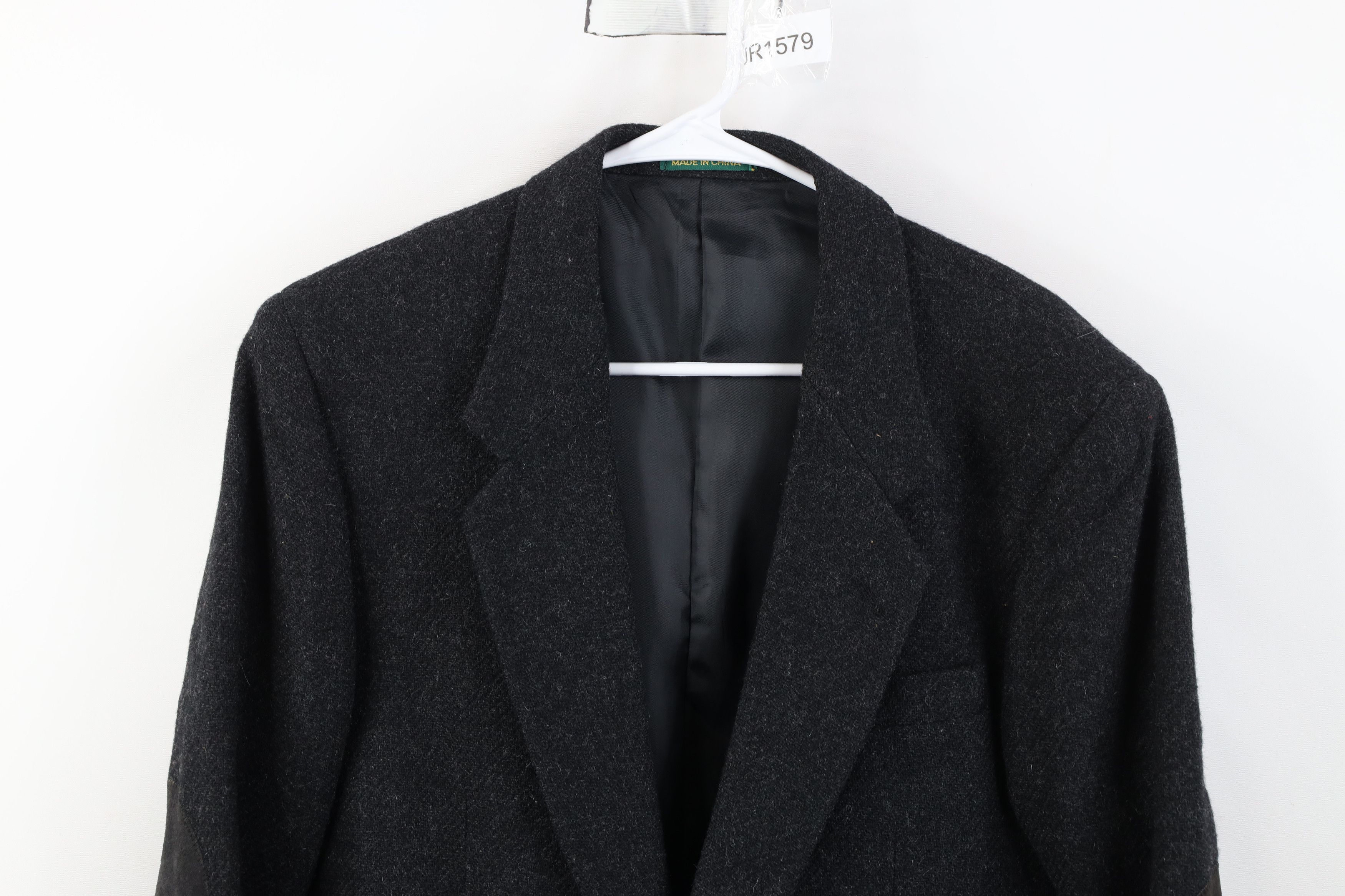 Vintage Vintage 90s Streetwear Elbow Patch Suit Blazer Jacket Gray Size US L / EU 52-54 / 3 - 2 Thumbnail