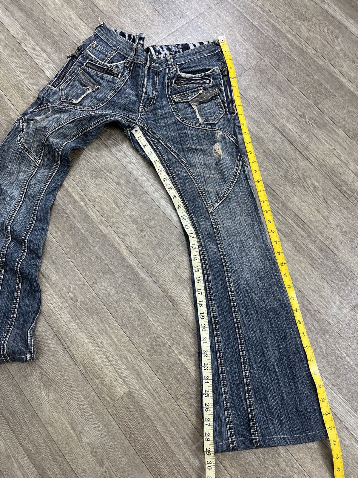 Tornado Mart 2000s Tornado Mart Distressed Flared Jeans Lgb Bondage Style Size US 34 / EU 50 - 19 Thumbnail