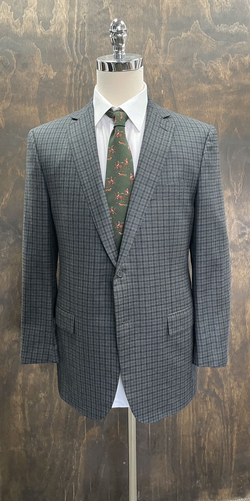 Small Check Print Two-Button Jacket