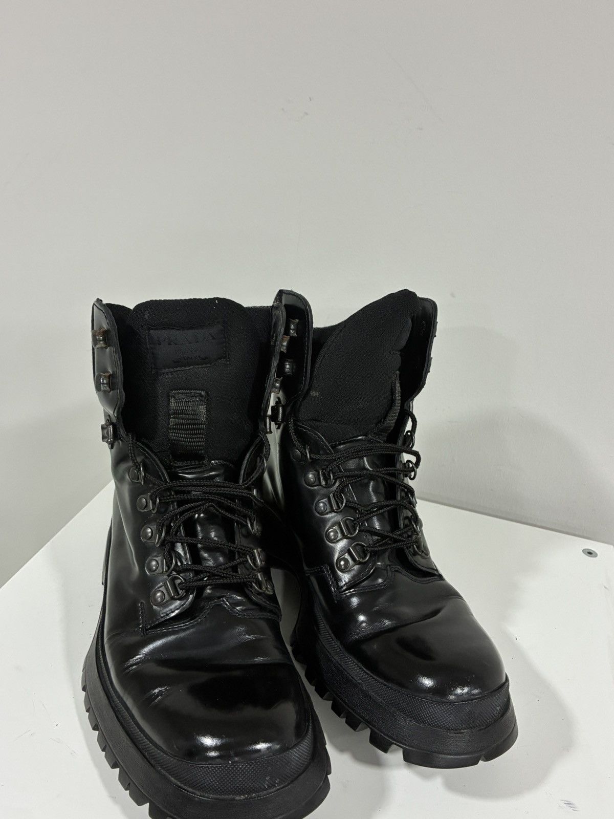 Prada Leather Hiking Boot size 6 USA 8 EU 41 Size US 8 / EU 41 - 5 Thumbnail