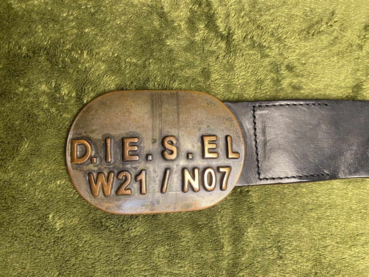 Diesel Diesel buckle black leather belt Size 34 - 2 Thumbnail