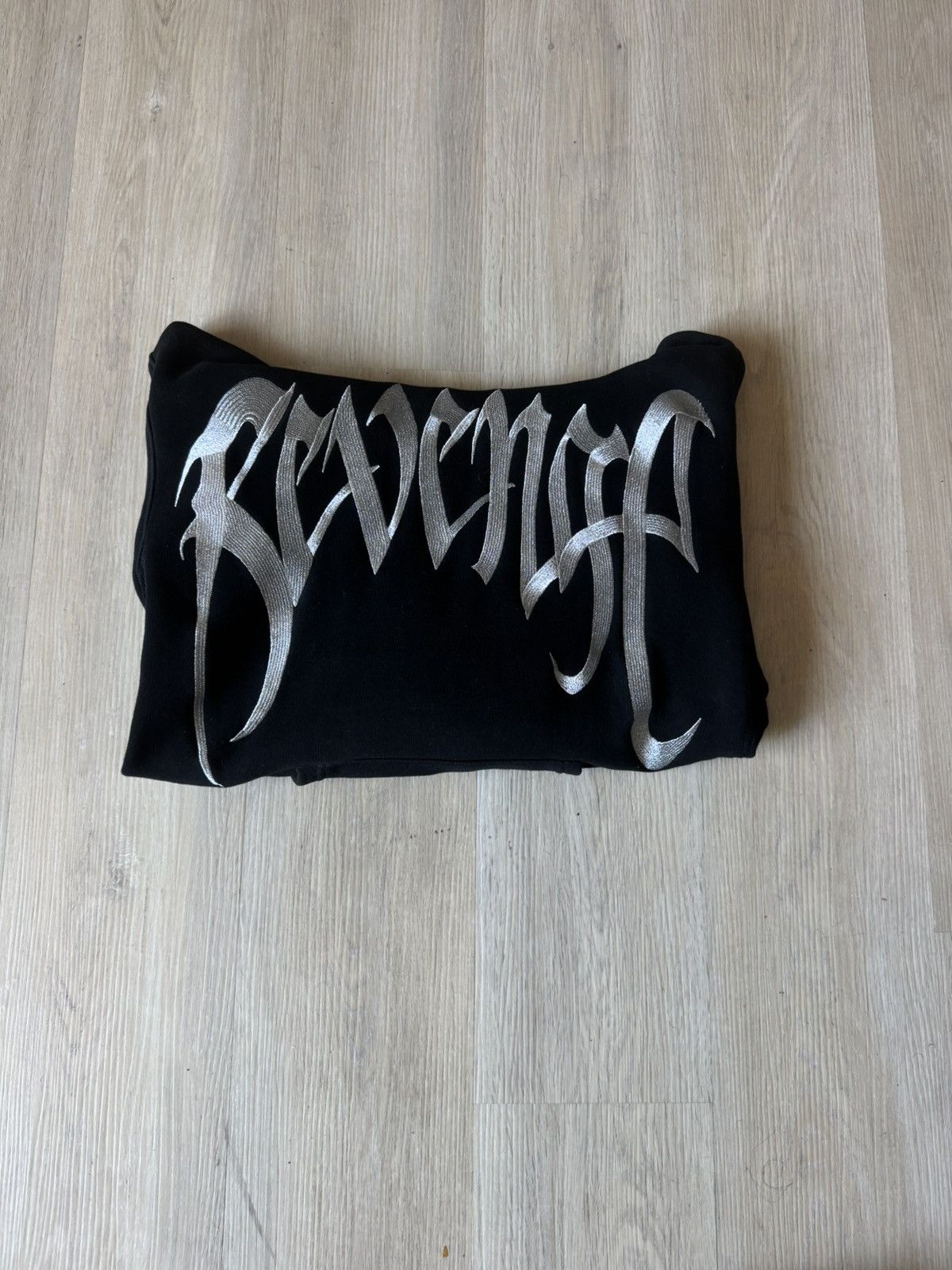 Revenge Revenge Metallic Silver Arch logo French Terry Hoodie Size US M / EU 48-50 / 2 - 3 Thumbnail