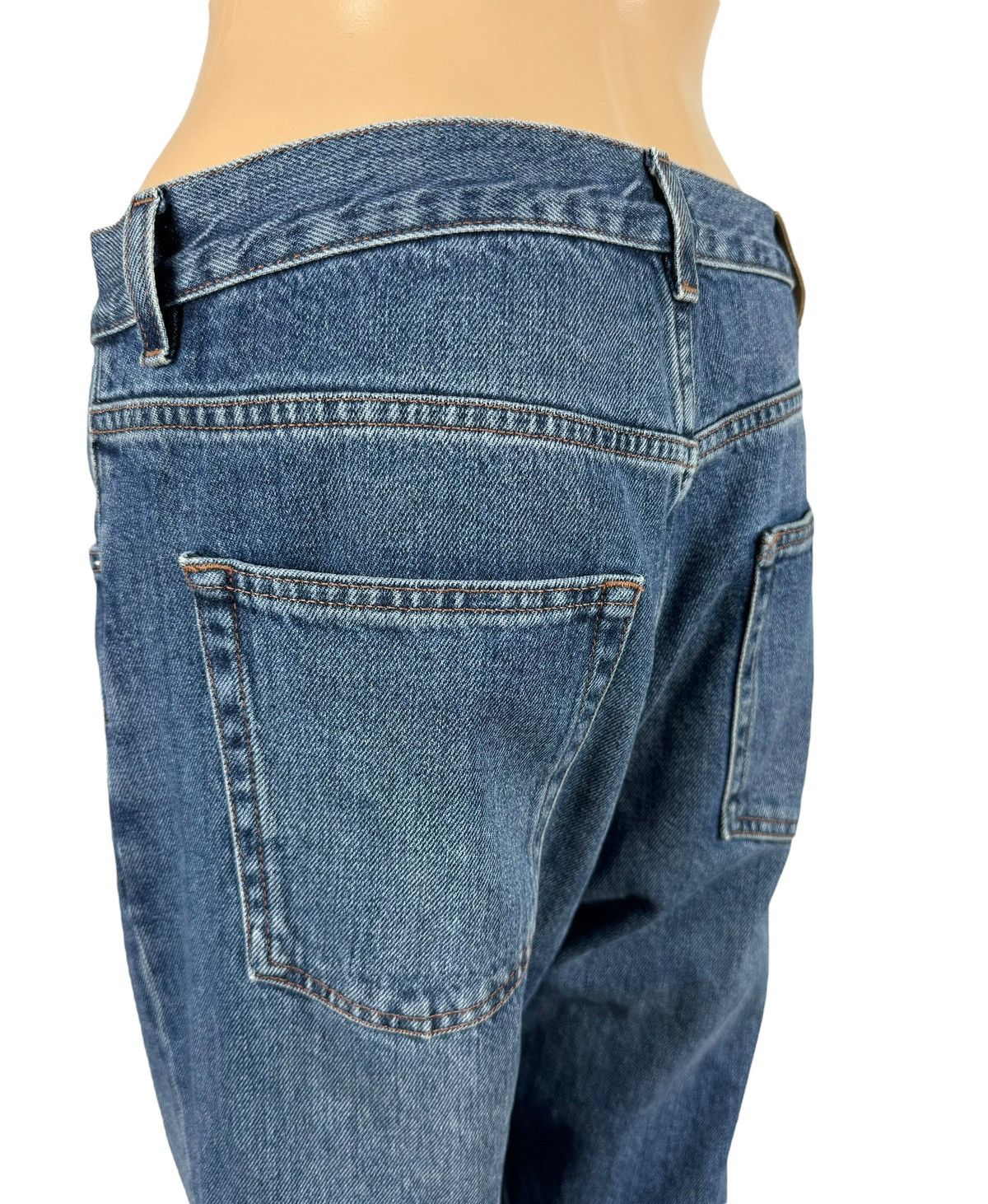 Toteme Toteme Blue Stright Jeans size 27 Leather Badge Size 27" / US 4 / IT 40 - 10 Thumbnail