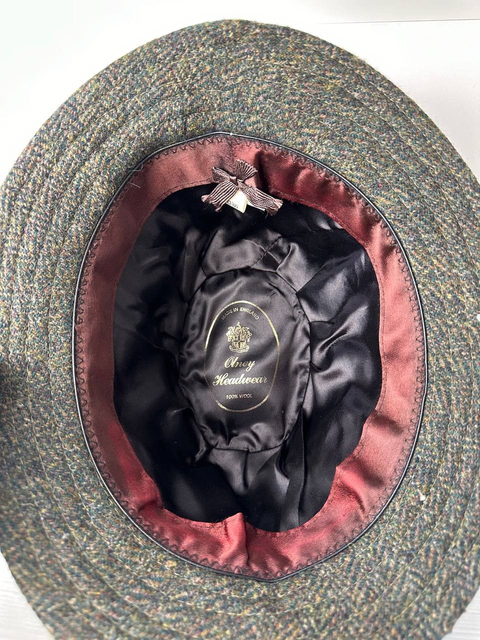 Designer Olney Headwear Wool Tweed Bucket Hat Green England Vintage Size ONE SIZE - 4 Thumbnail
