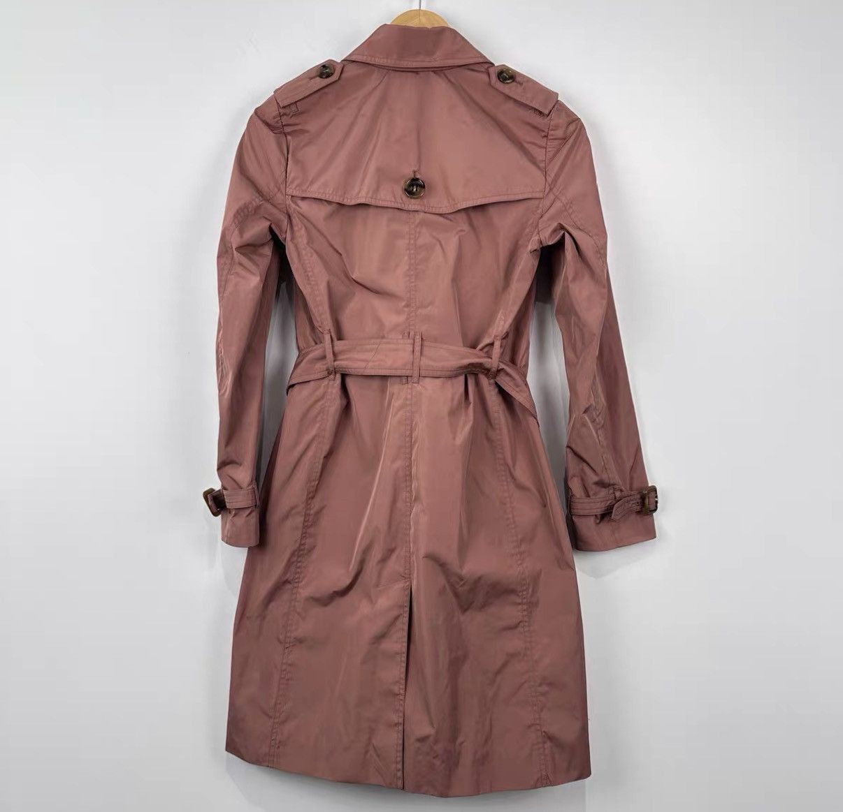 Burberry Burberry Nude Pink Mid-Length Trench Coat J42 Size XS / US 0-2 / IT 36-38 - 2 Thumbnail